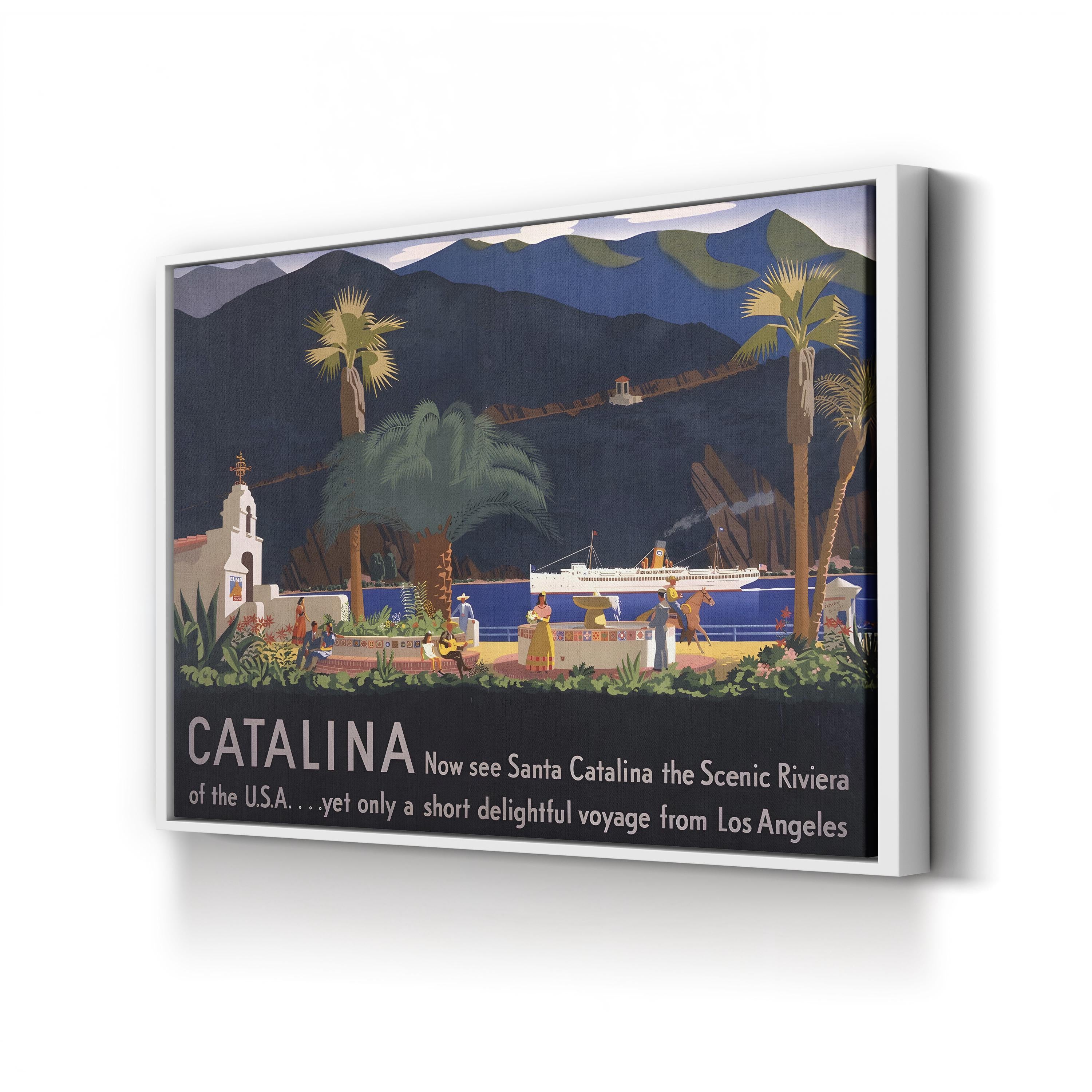 Santa Catalina Island, 1935 – Period Illustration Wall Art | California Travel Canvas Print