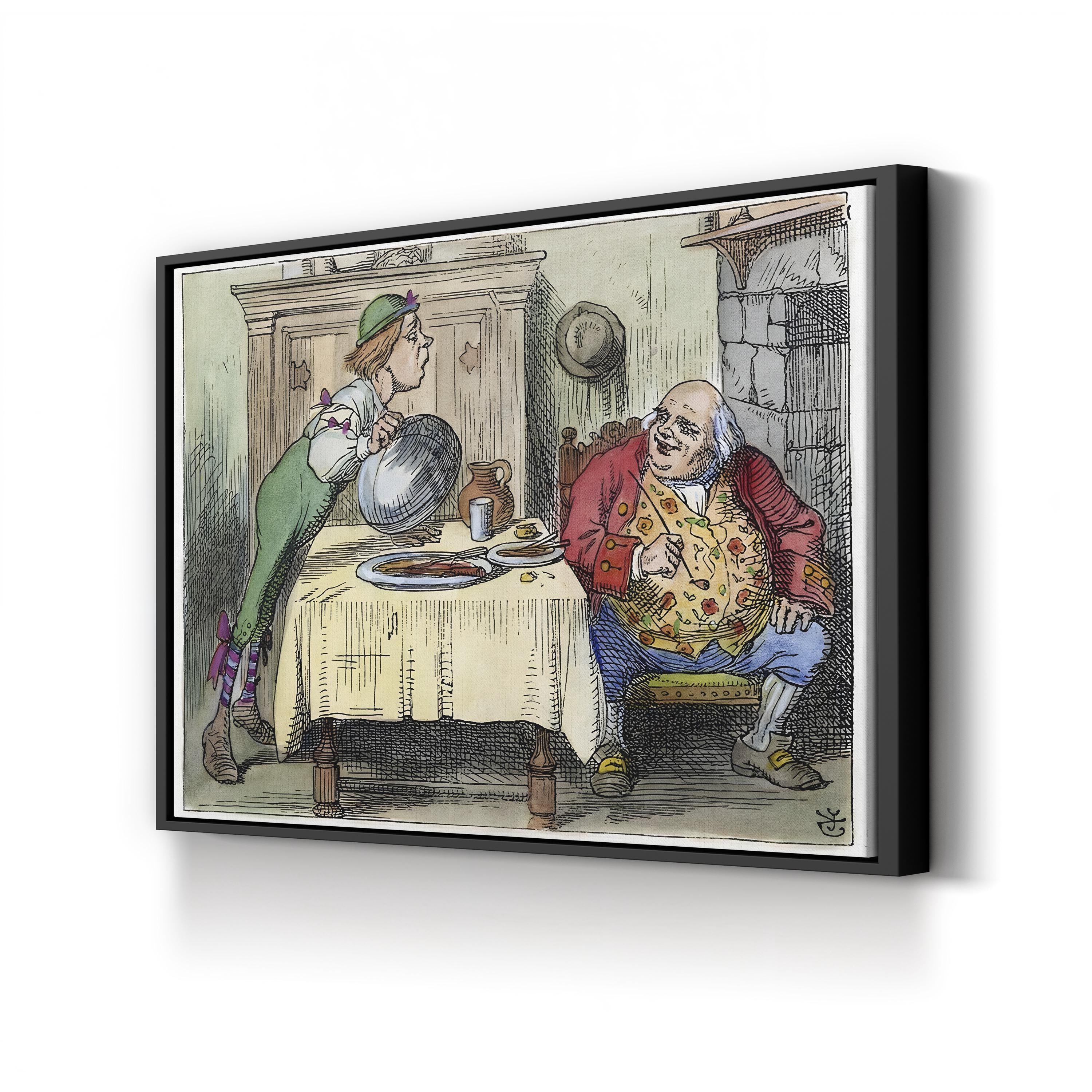 You Are Old, Father William, c. 1865 by John Tenniel canvas print in a black frame