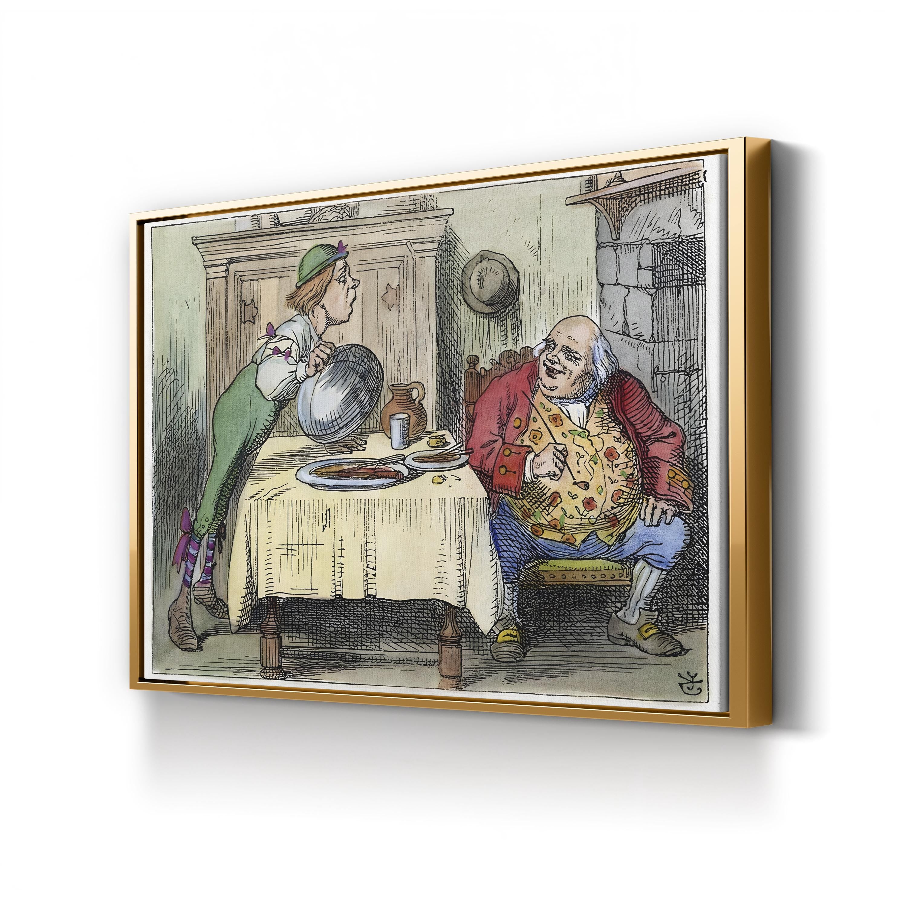 You Are Old, Father William, c. 1865 by John Tenniel canvas print in a gold frame