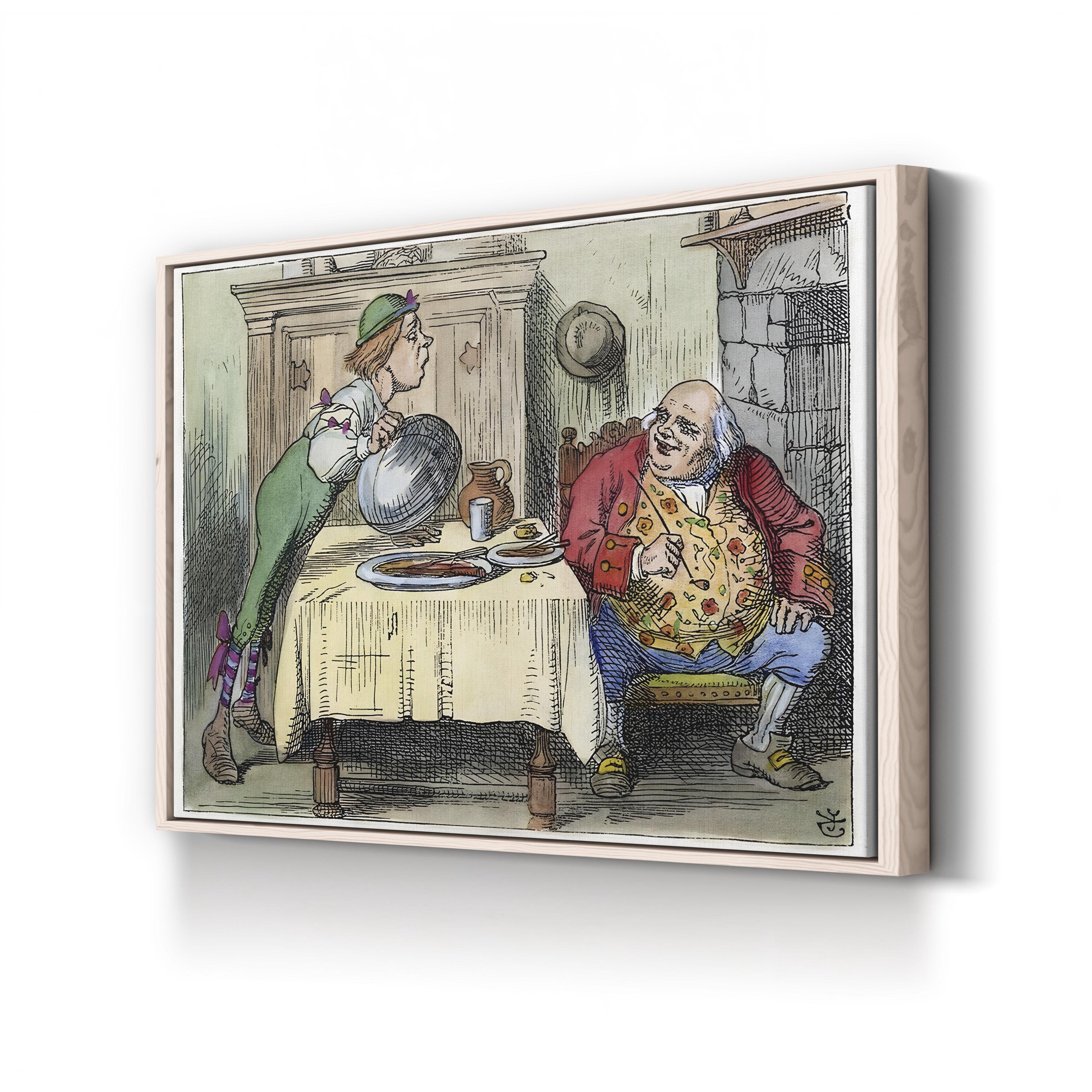 You Are Old, Father William, c. 1865 by John Tenniel canvas print in a natural wood frame
