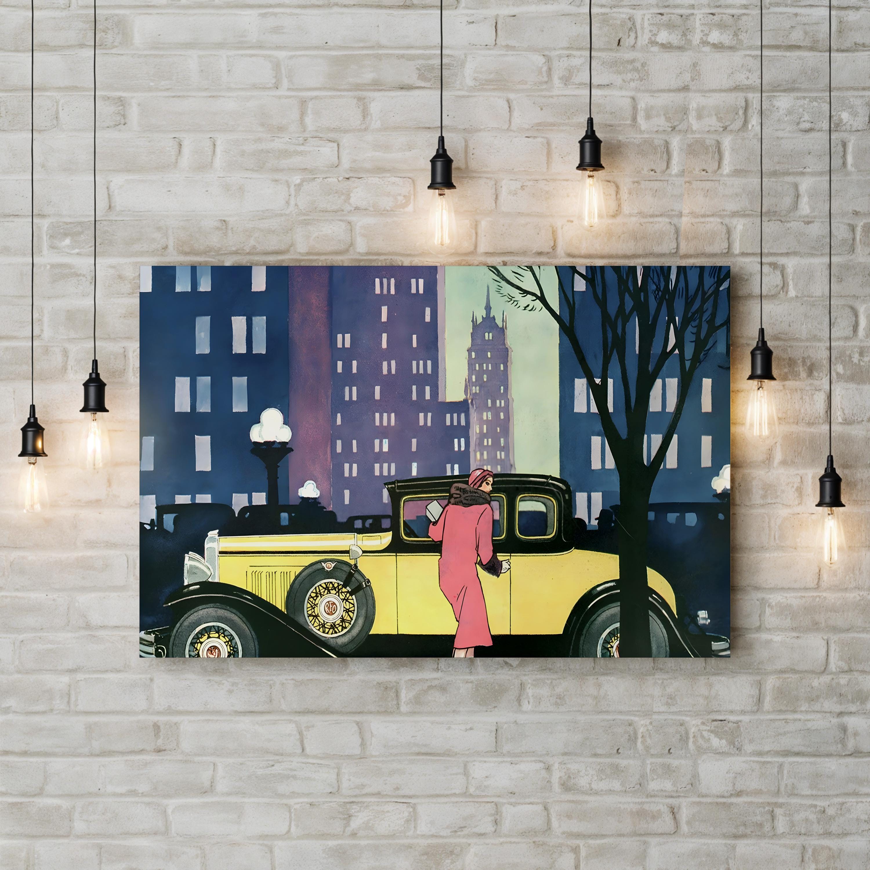 1930s REO Magazine Advertisement Wall Art – Vintage American Automotive Illustration Print