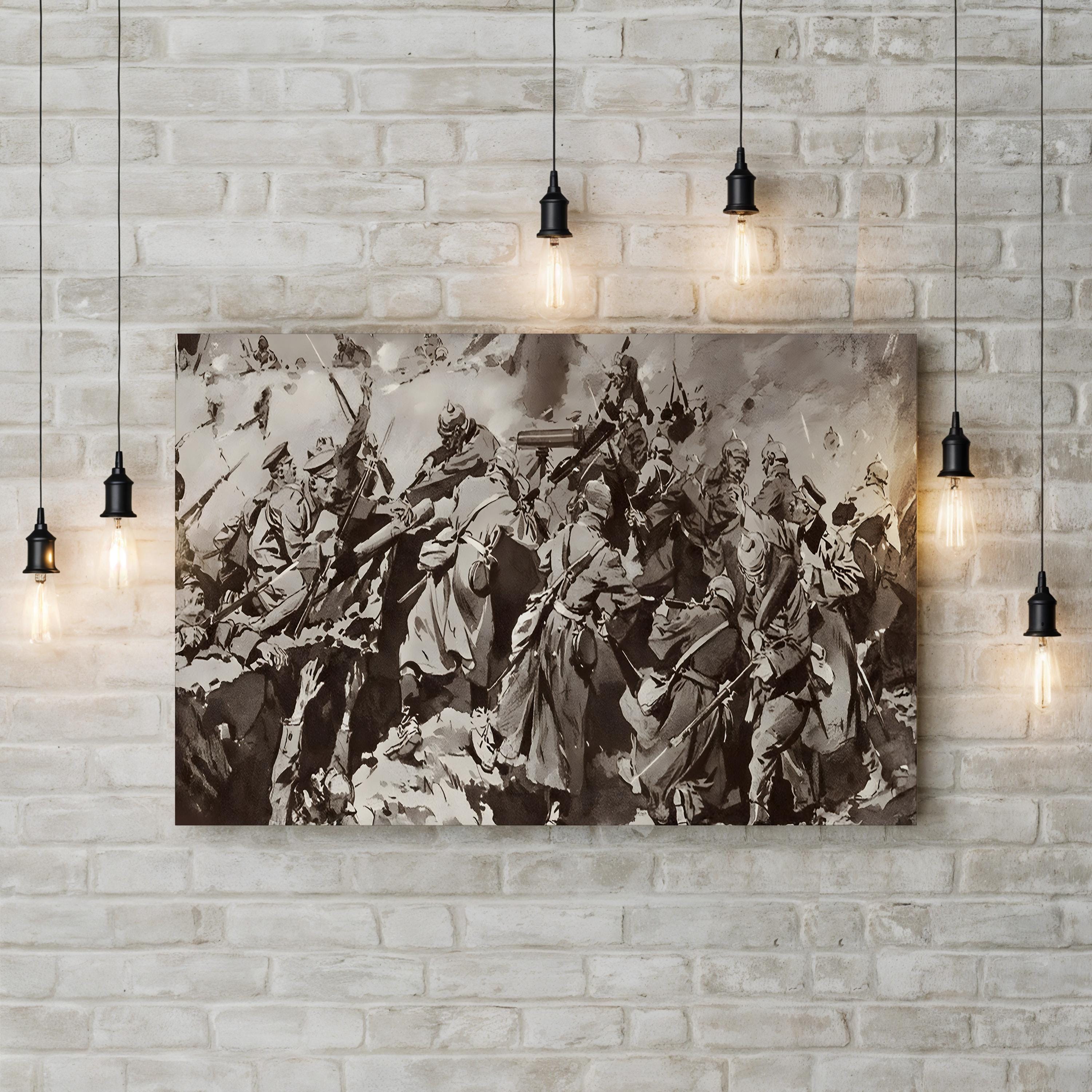 British Troops Overrun German Trench, Battle of Neuve Chapelle, France (1915) — WWI Historical Military Wall Art