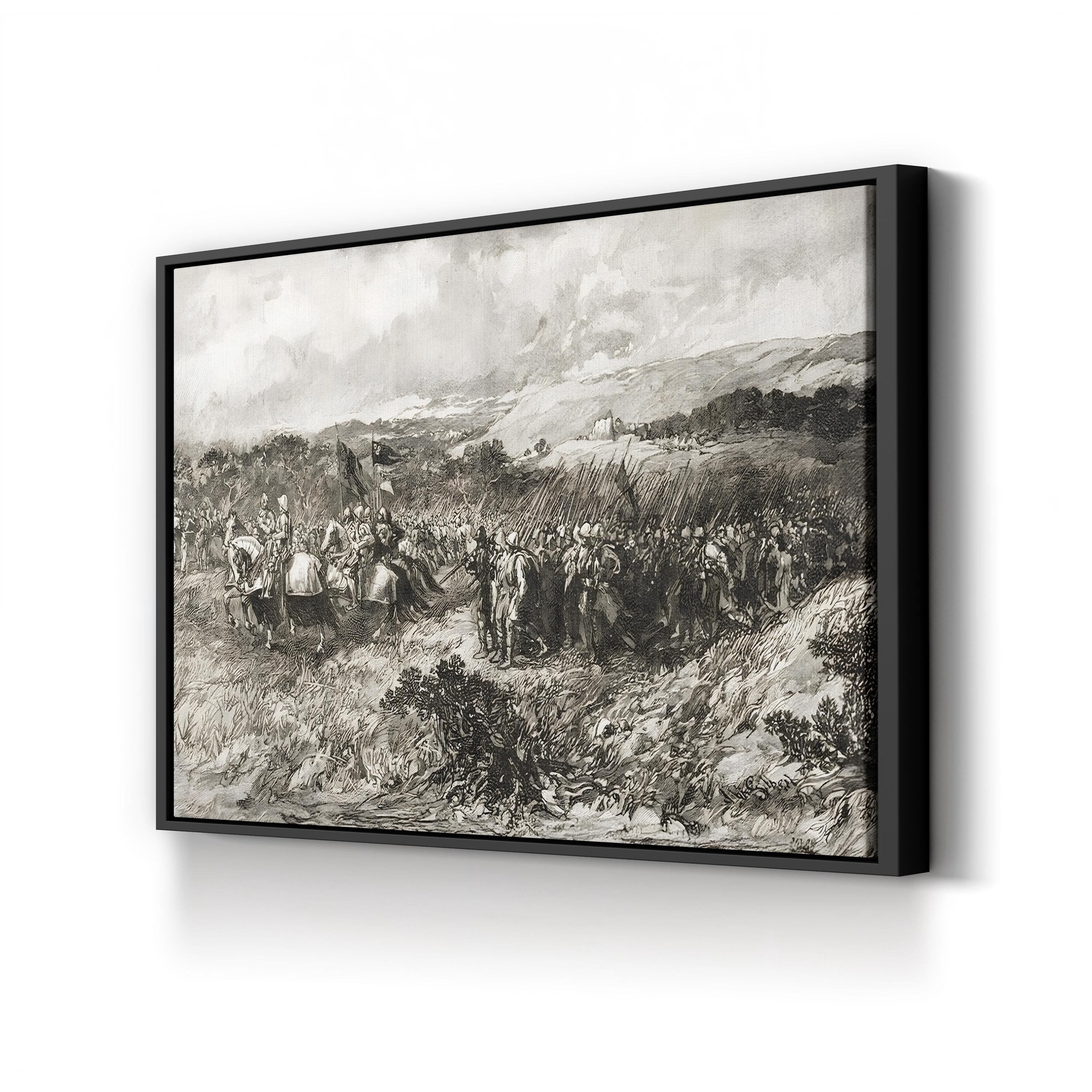 Crusaders on the March Wall Art — Sir John Gilbert 19th Century Historical Engraving