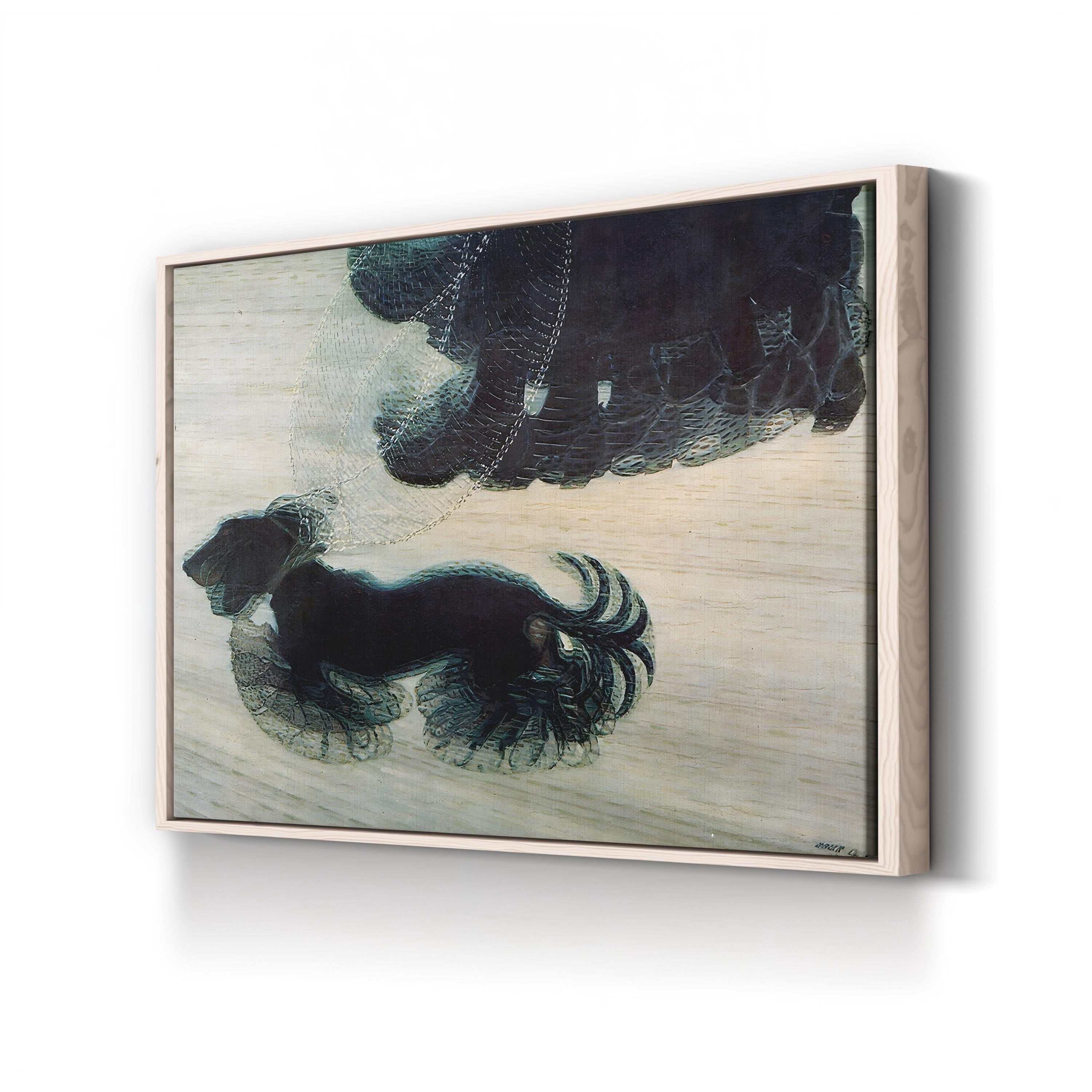 Walking Dog on a Leash — Contemporary Animal Illustration Wall Art by Mindy Sommers