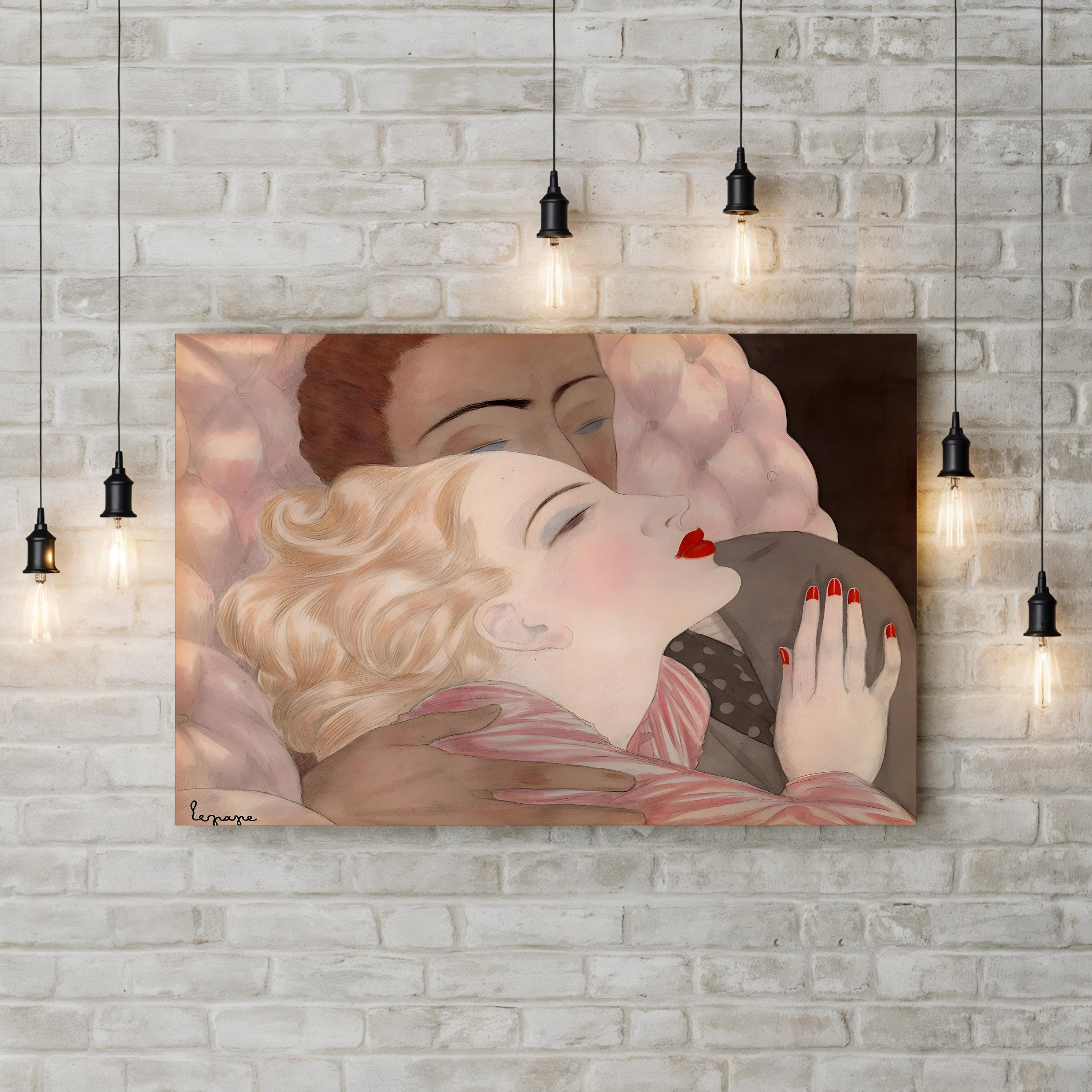 Love by Georges Le Pape Wall Art — 1920s French Romantic Lithograph Print