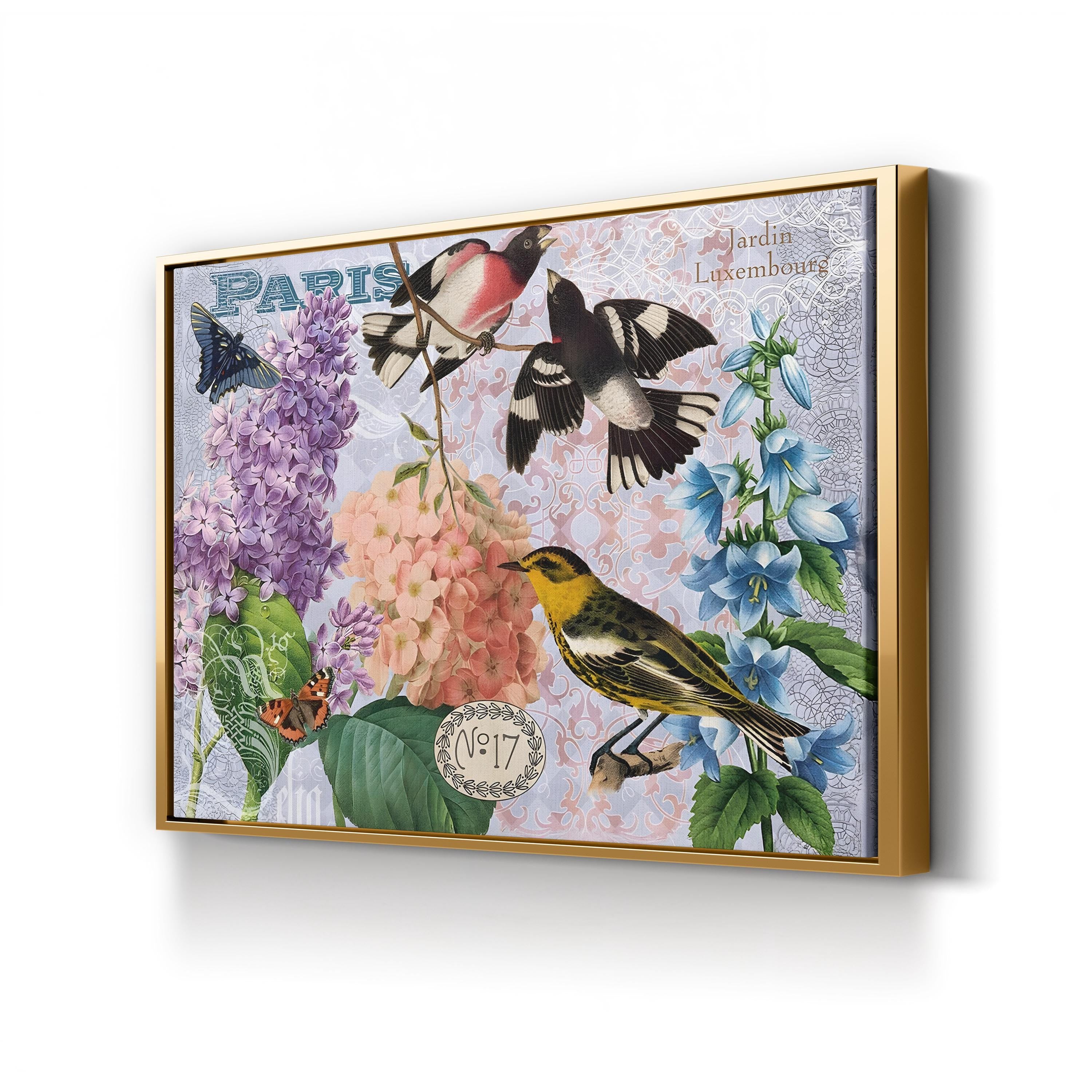 Luxembourg Garden, Paris canvas print in Gold Framed Canvas