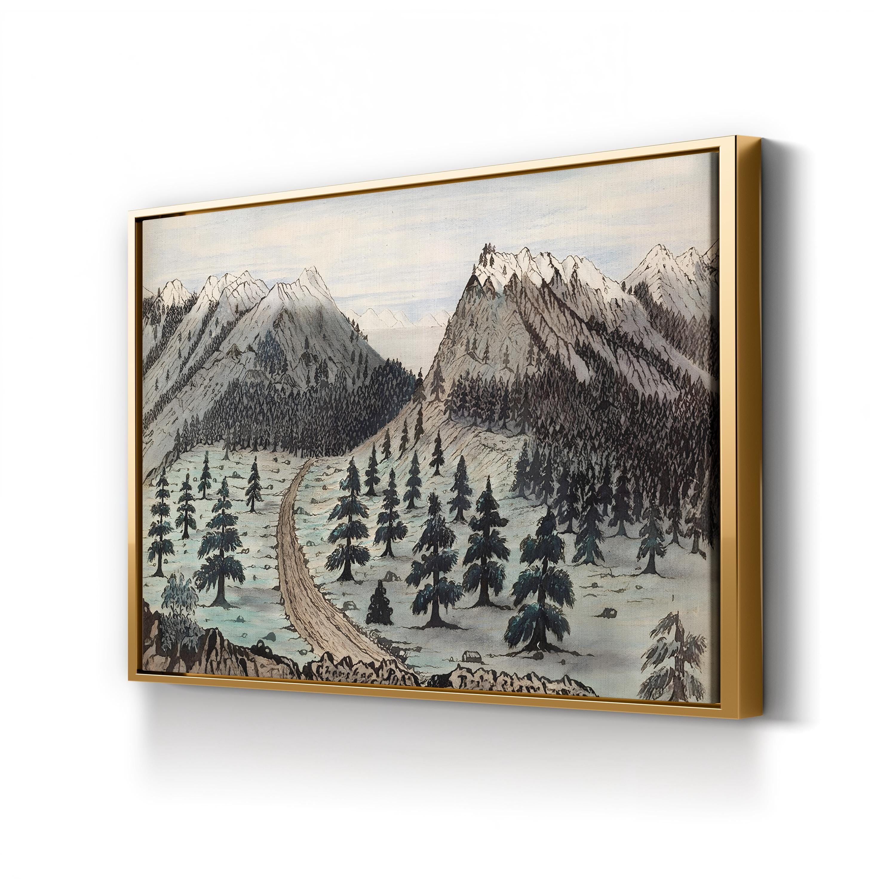 The Oregon Trail, Cherokee Pass Rocky Mountains Wall Art — 1859 Historic Landscape Print