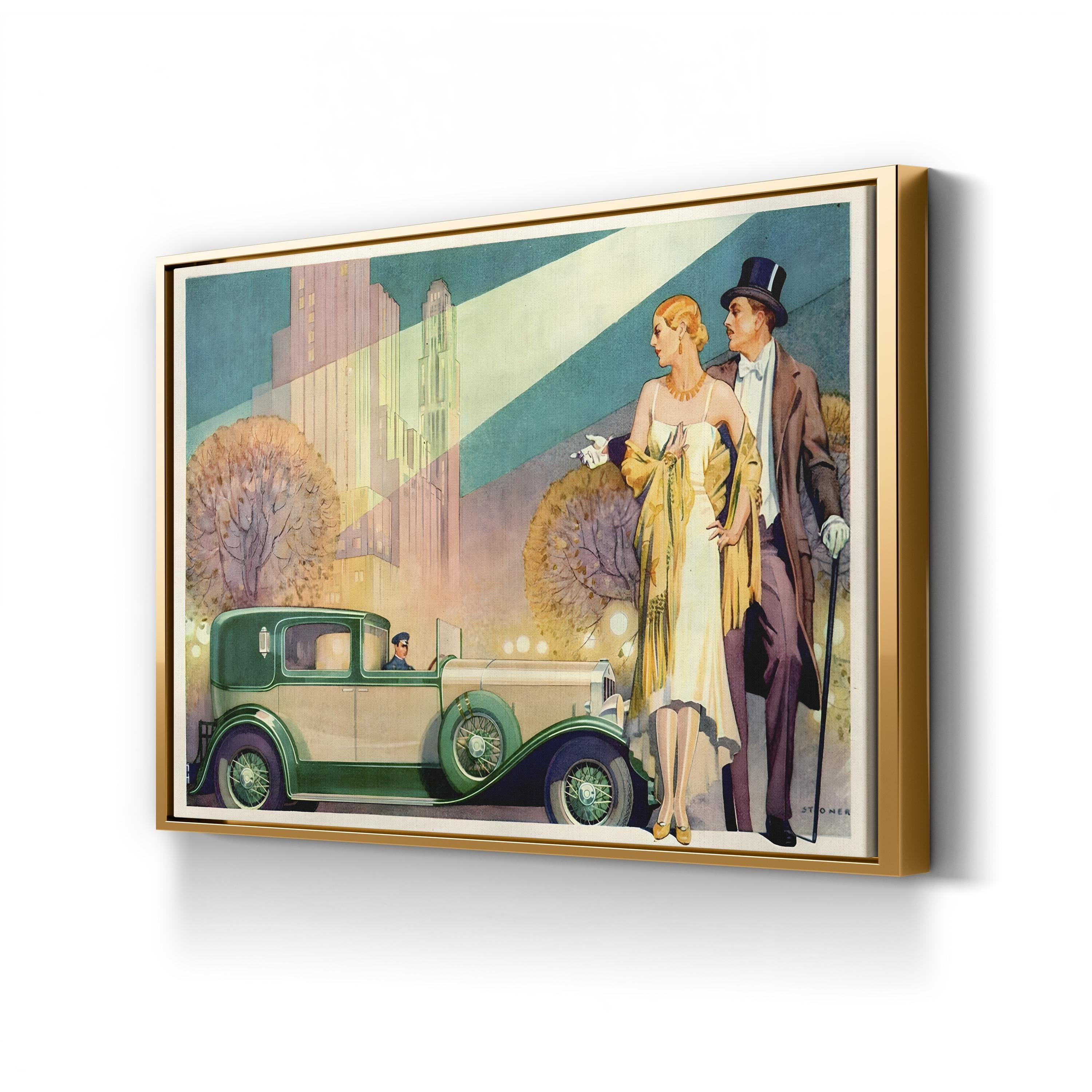 Art Deco French Fashion, 1920s – Period Illustration Wall Art | Vintage Parisian Canvas Print