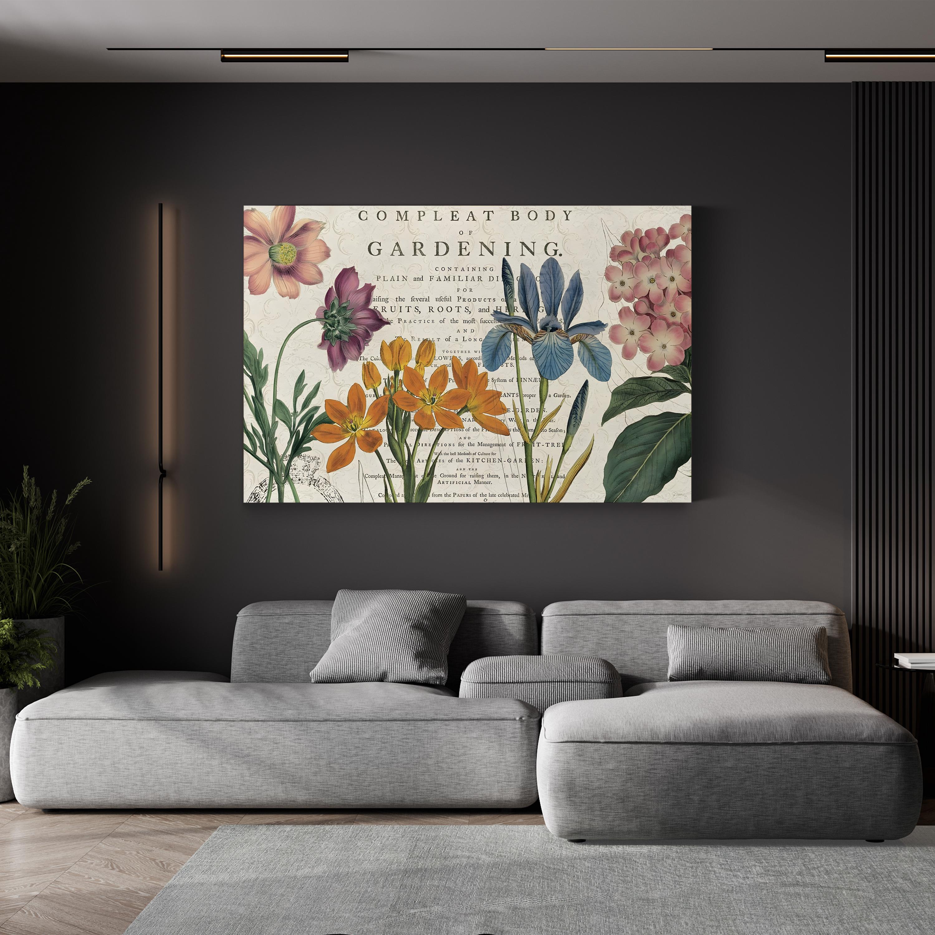 Vintage Botanical Canvas Print: Flowers & Gardening Guide