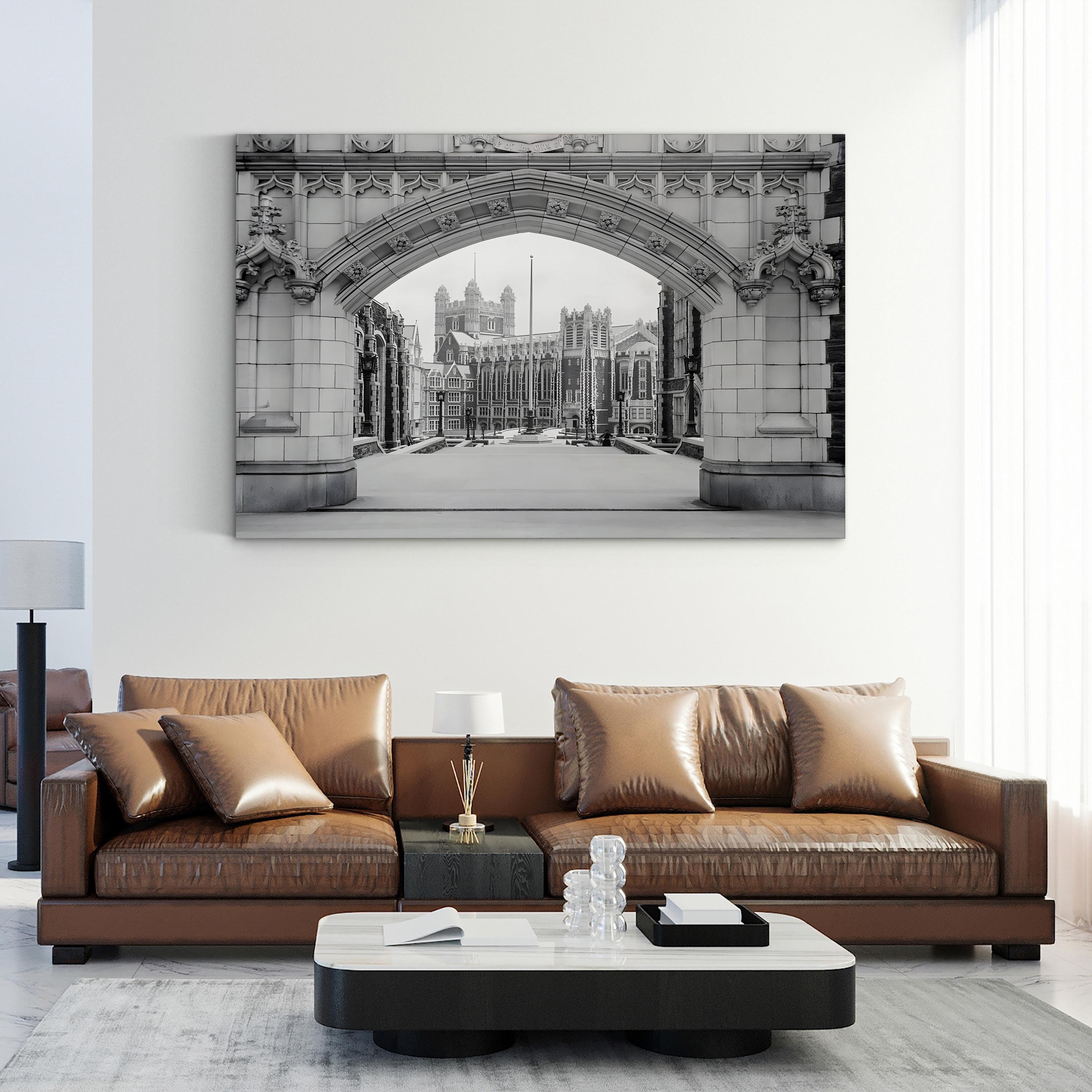 College of the City of New York Gate, 1905 – Vintage Photography Wall Art | Black & White Campus Canvas Print