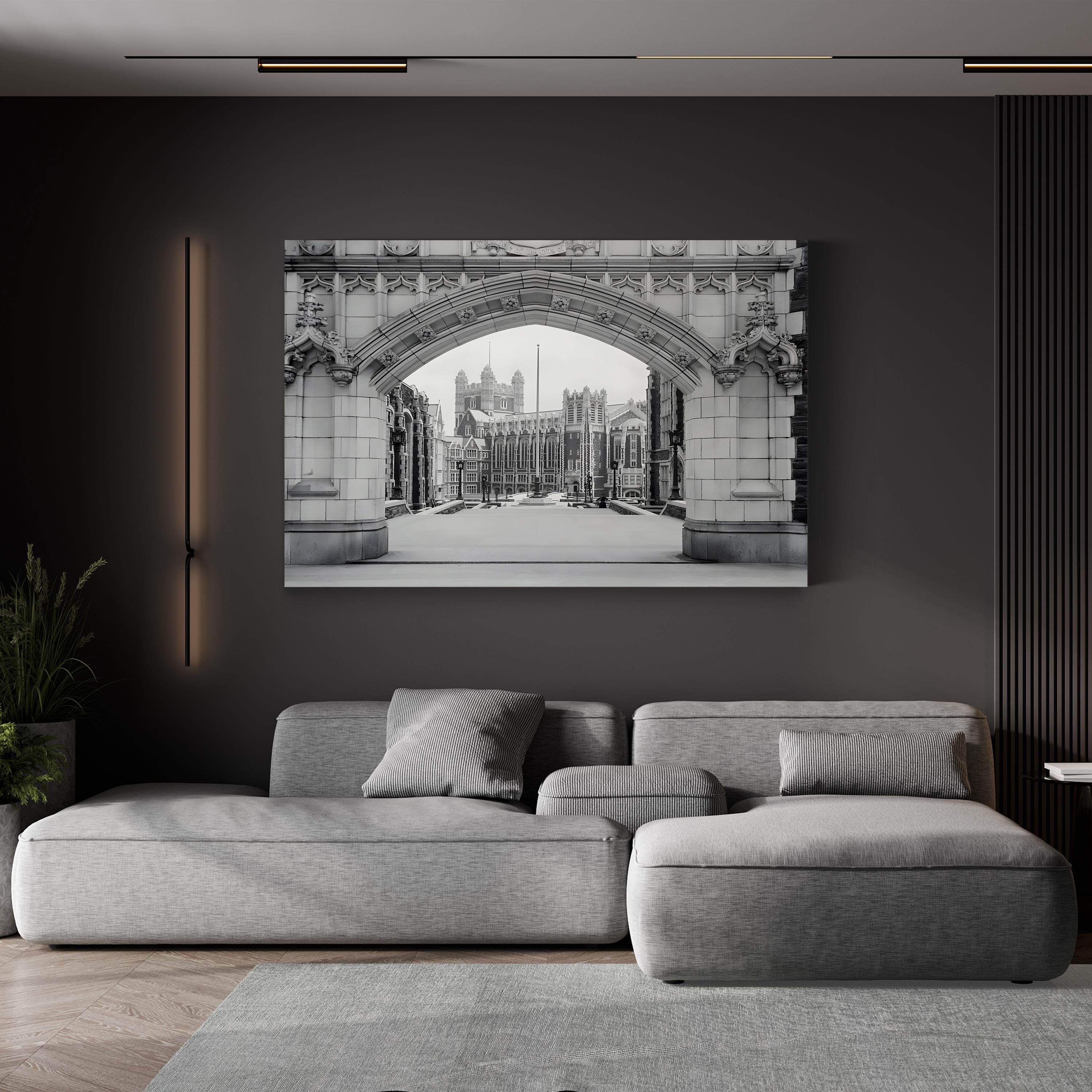 College of the City of New York Gate, 1905 – Vintage Photography Wall Art | Black & White Campus Canvas Print