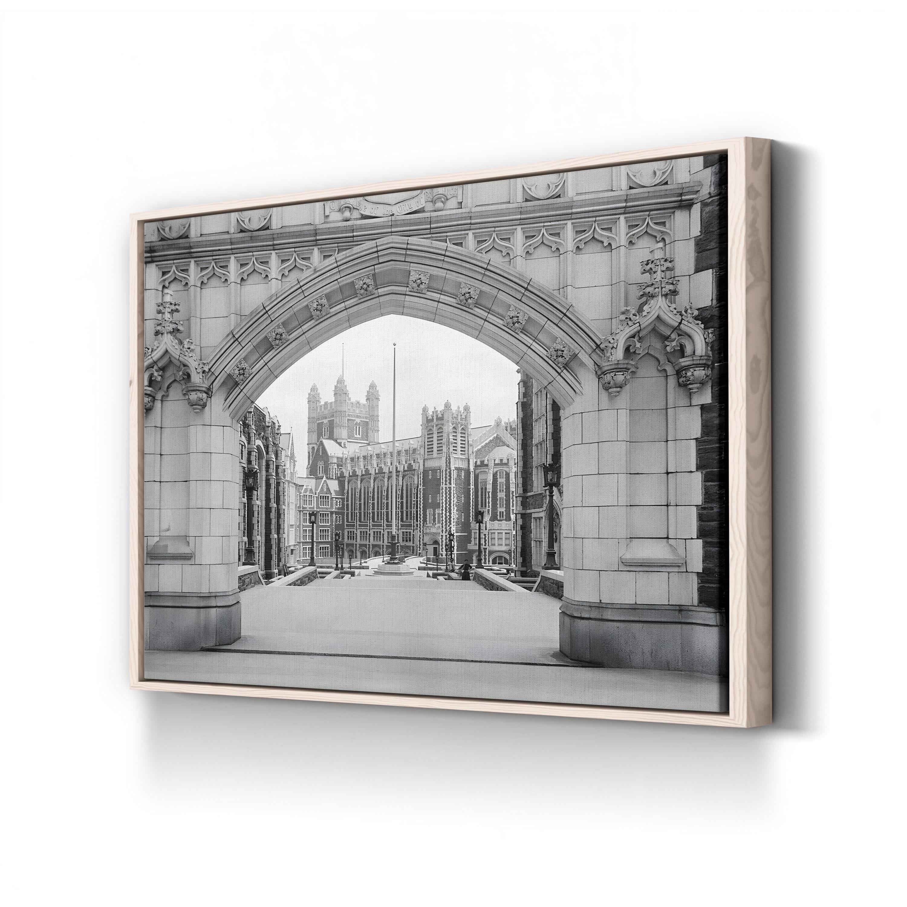 College of the City of New York Gate, 1905 – Vintage Photography Wall Art | Black & White Campus Canvas Print