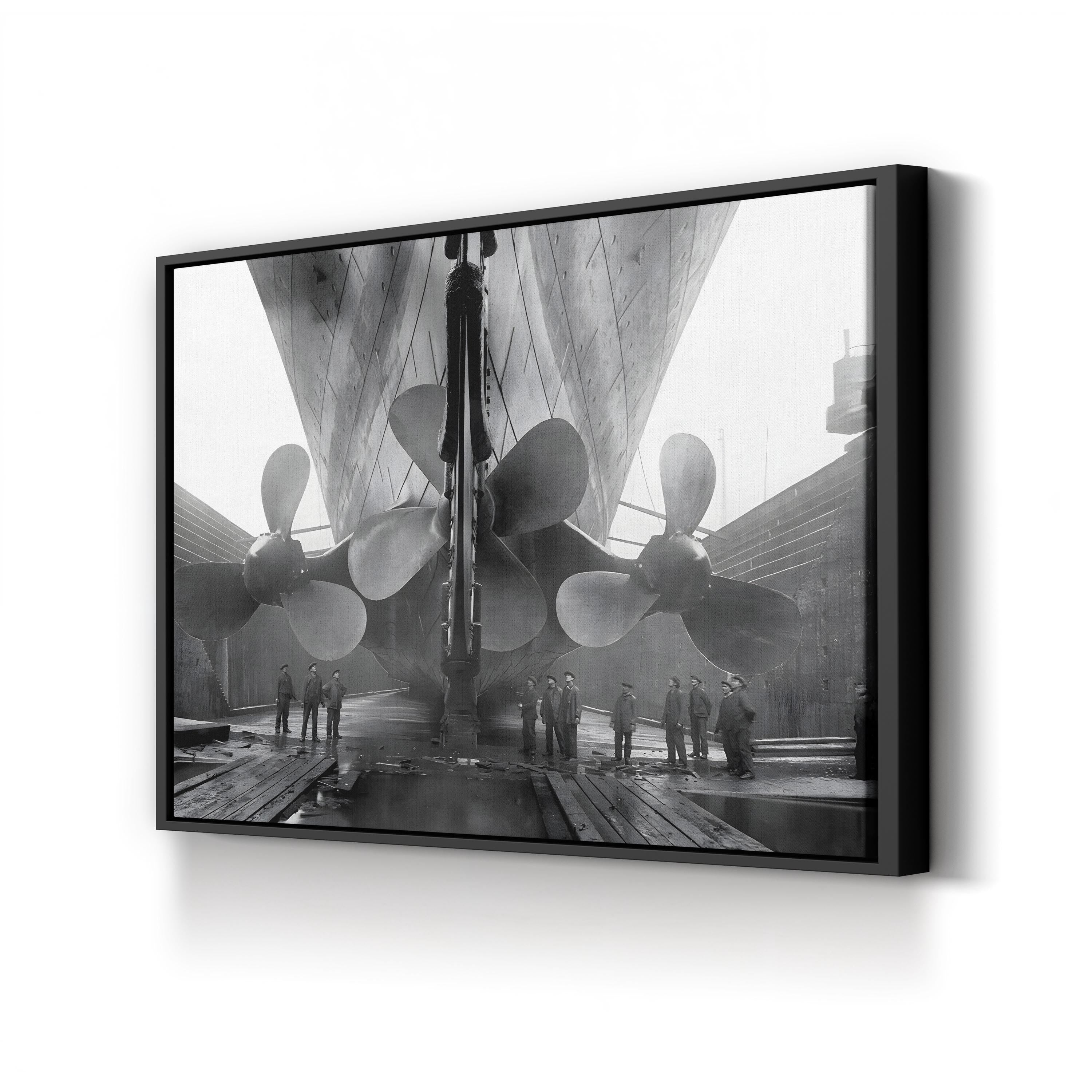 Titanic Propellers Canvas Print – Vintage Nautical Ship Photography