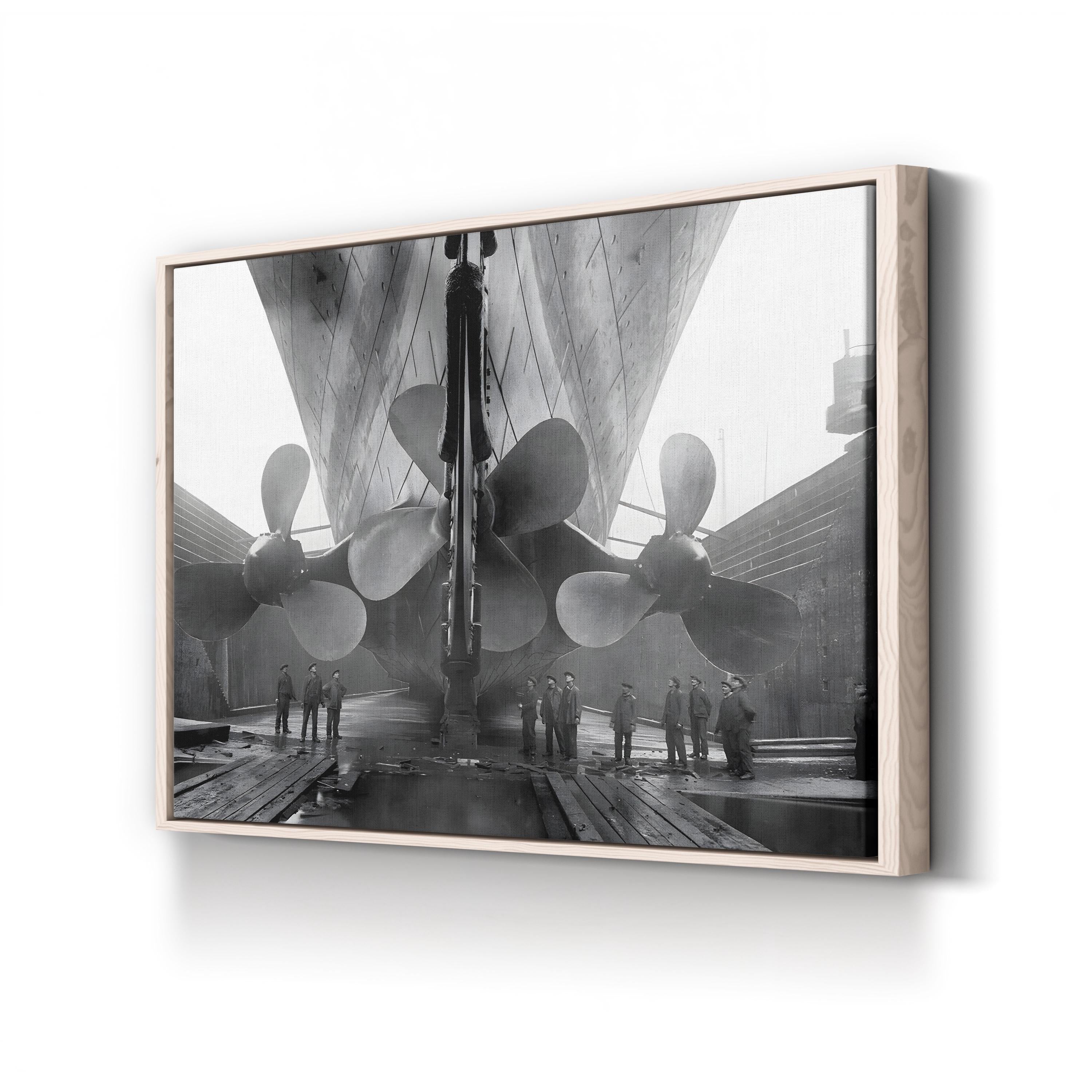 Titanic Propellers Canvas Print – Vintage Nautical Ship Photography