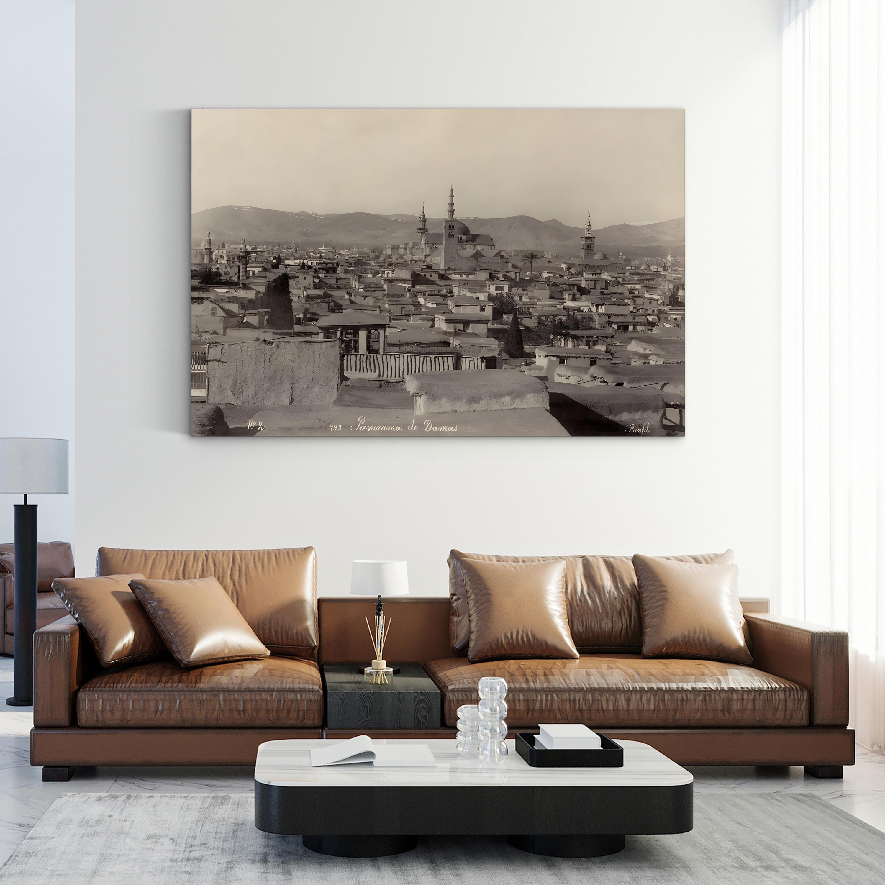 Syria, Damascus, c.1880 Wall Art – Vintage Middle Eastern Cityscape Photograph