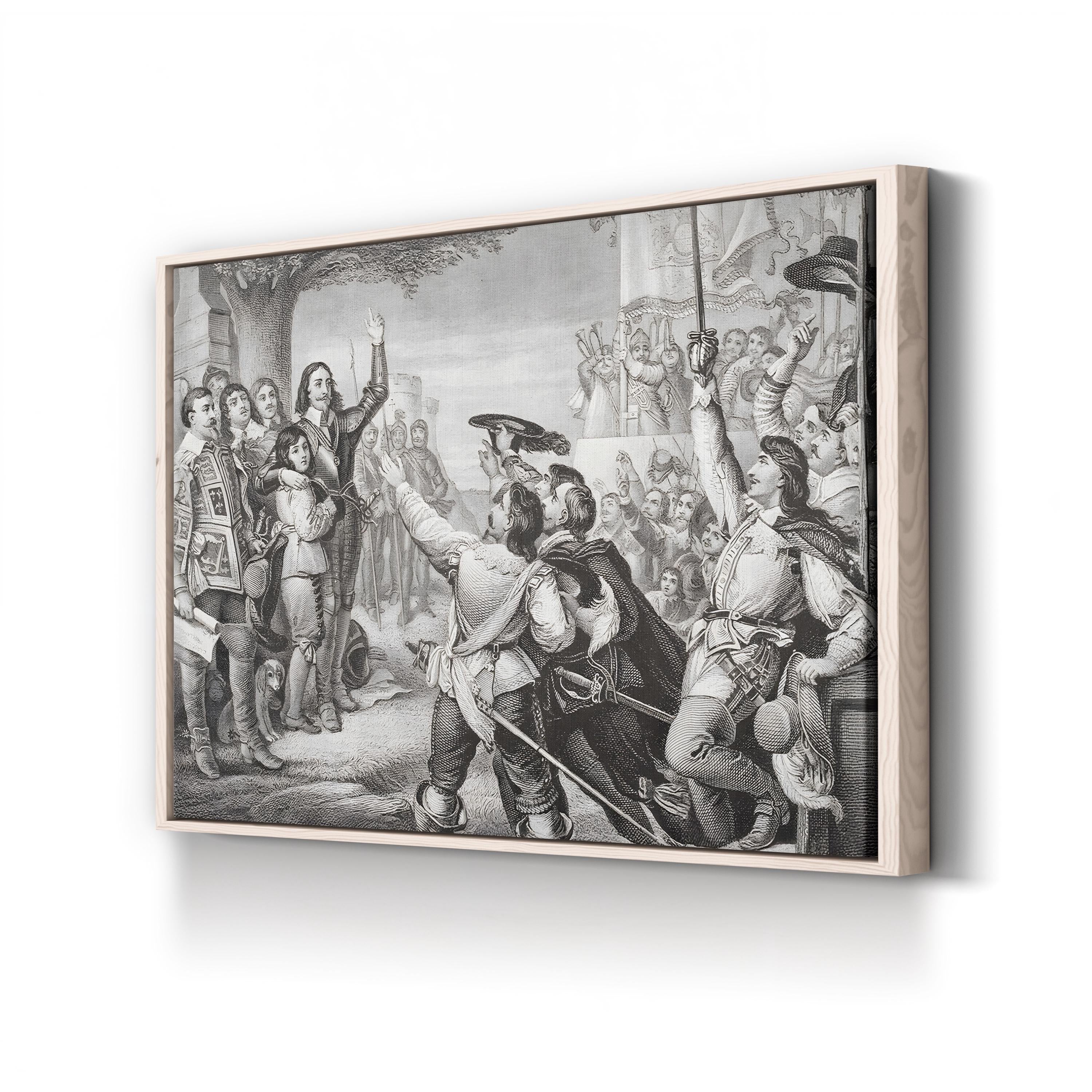 The Opening Scene of the Great Civil War Wall Art by Charles West Cope – 19th Century Historical Illustration Canvas