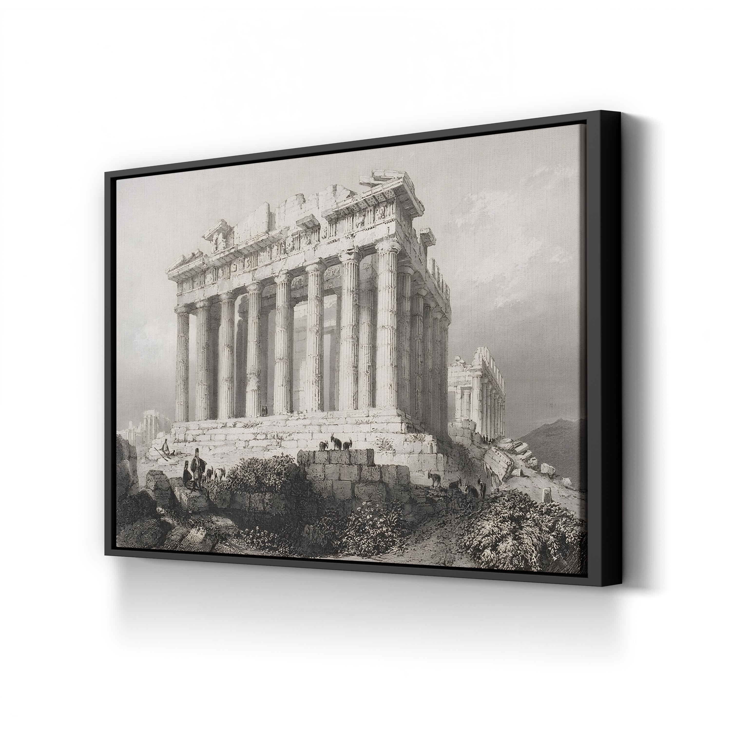 he Parthenon at Athens, Greece Wall Art by William Henry Bartlett – Classical Engraved Architectural