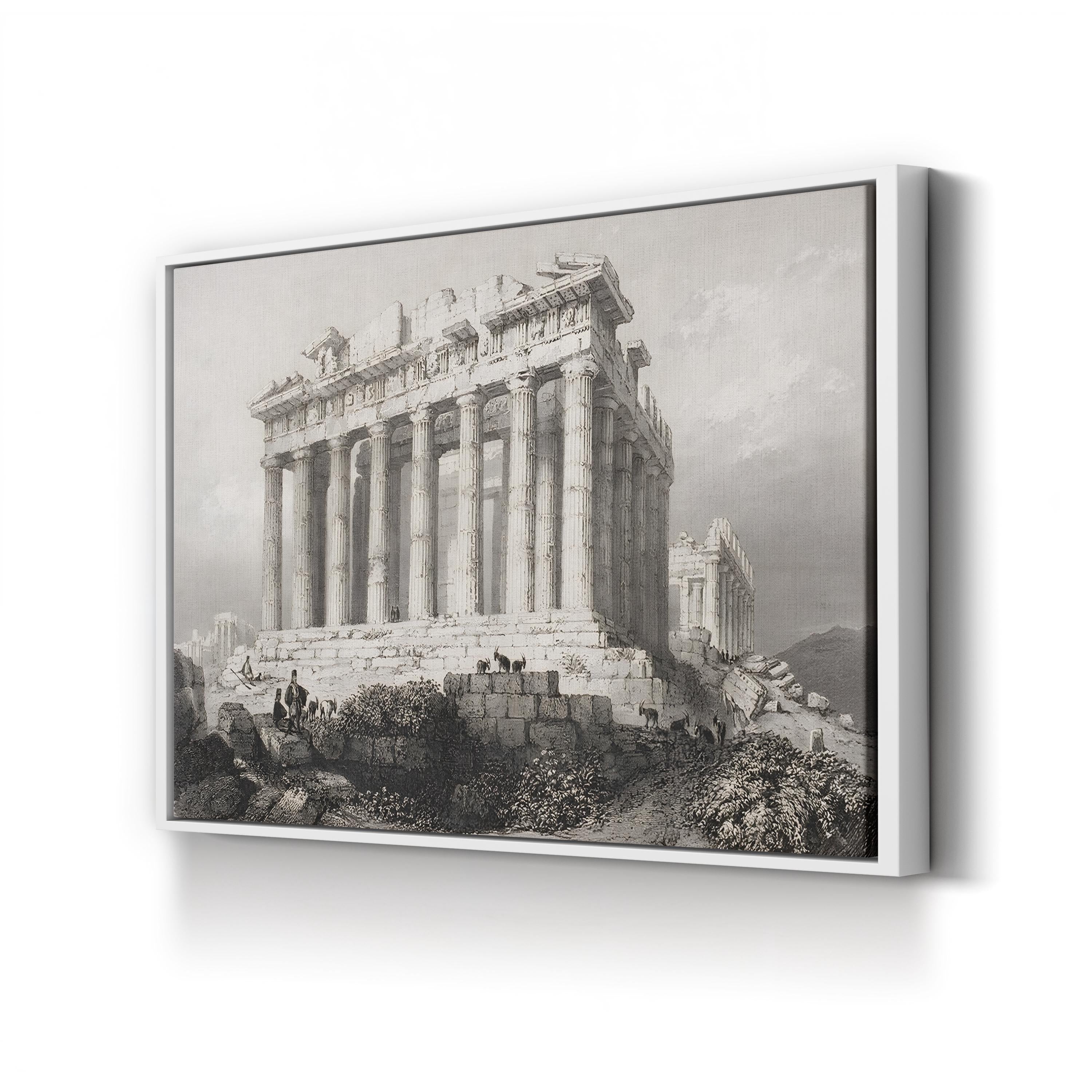 he Parthenon at Athens, Greece Wall Art by William Henry Bartlett – Classical Engraved Architectural
