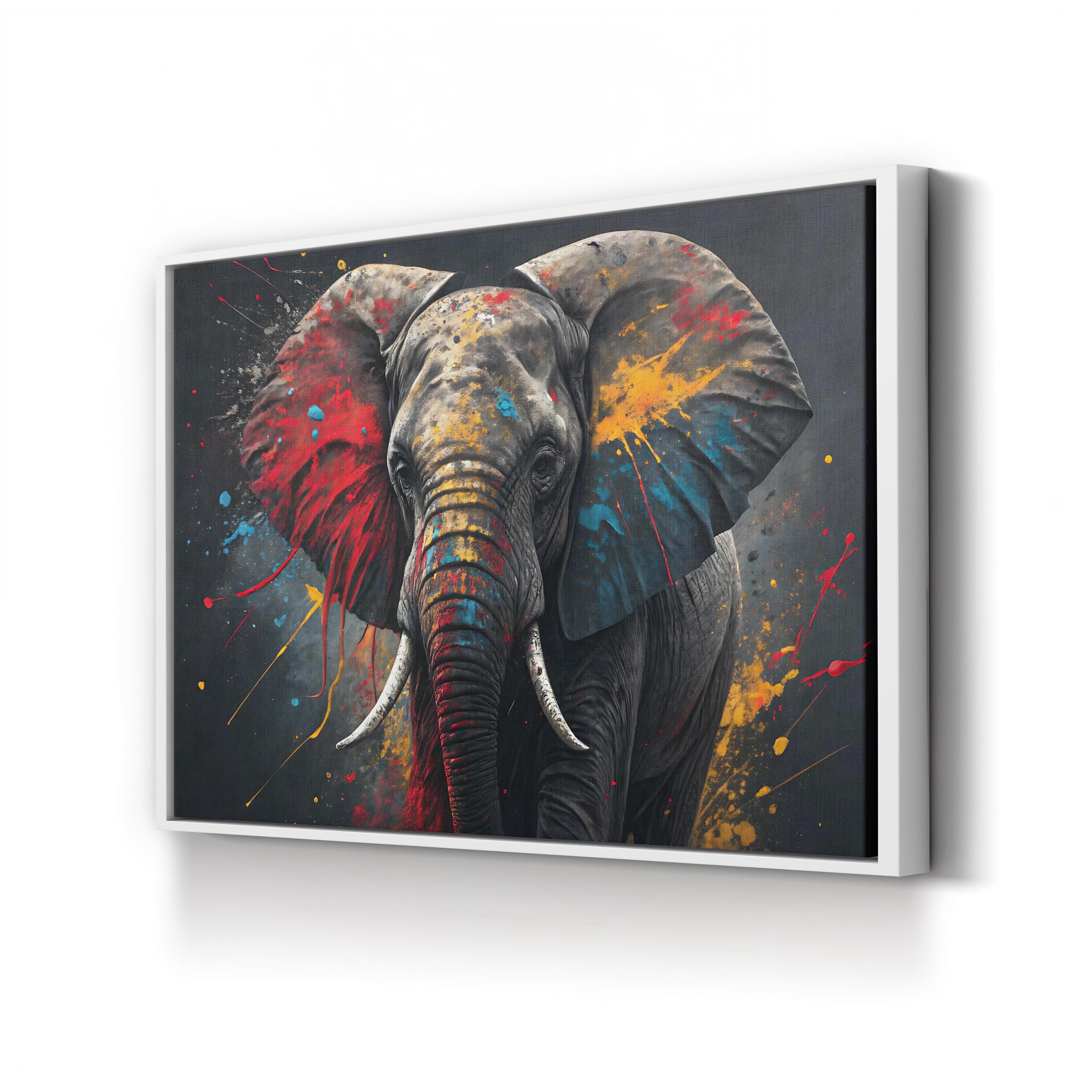 Elephant Graffiti Art Wall Art – Abstract Wildlife | Modern Pop Art Canvas Print