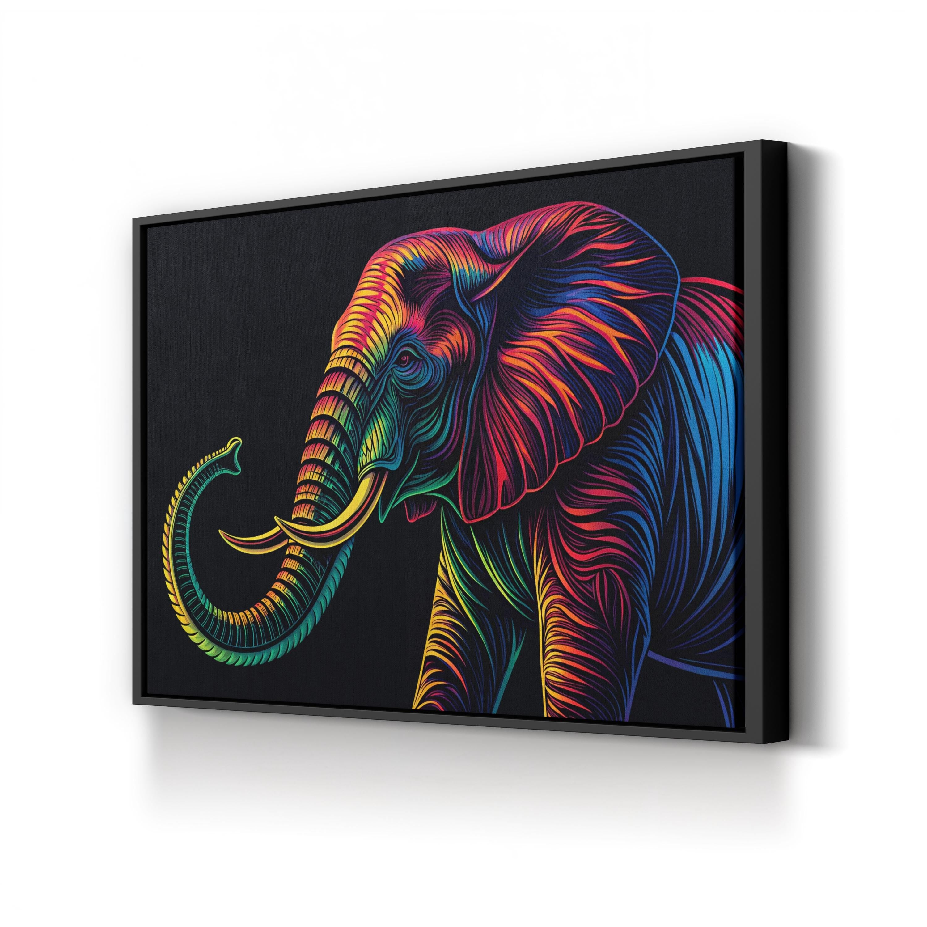 Elephant Pop Art Wall Art – Graffiti Style | Modern Abstract Wildlife Canvas Print