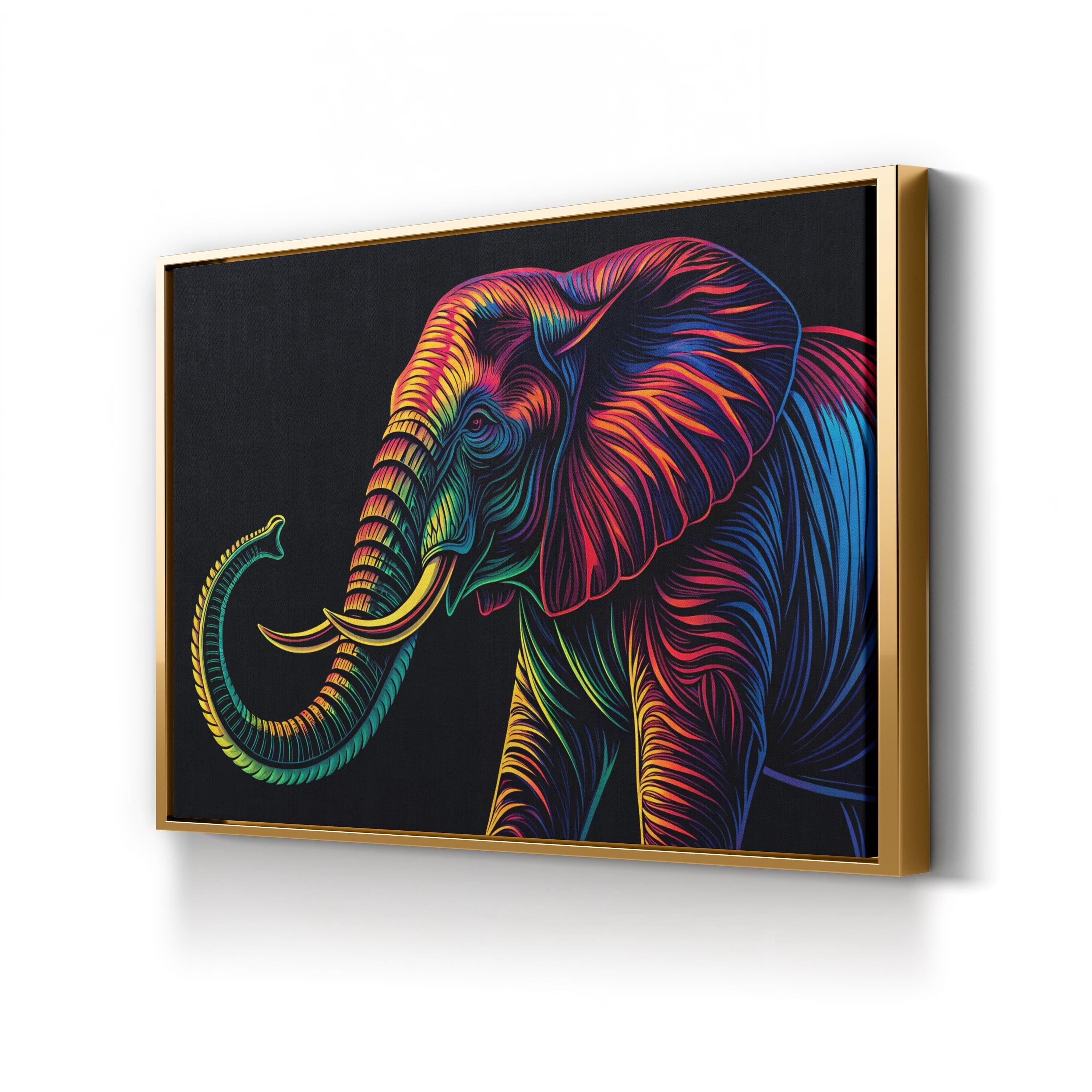 Elephant Pop Art Wall Art – Graffiti Style | Modern Abstract Wildlife Canvas Print