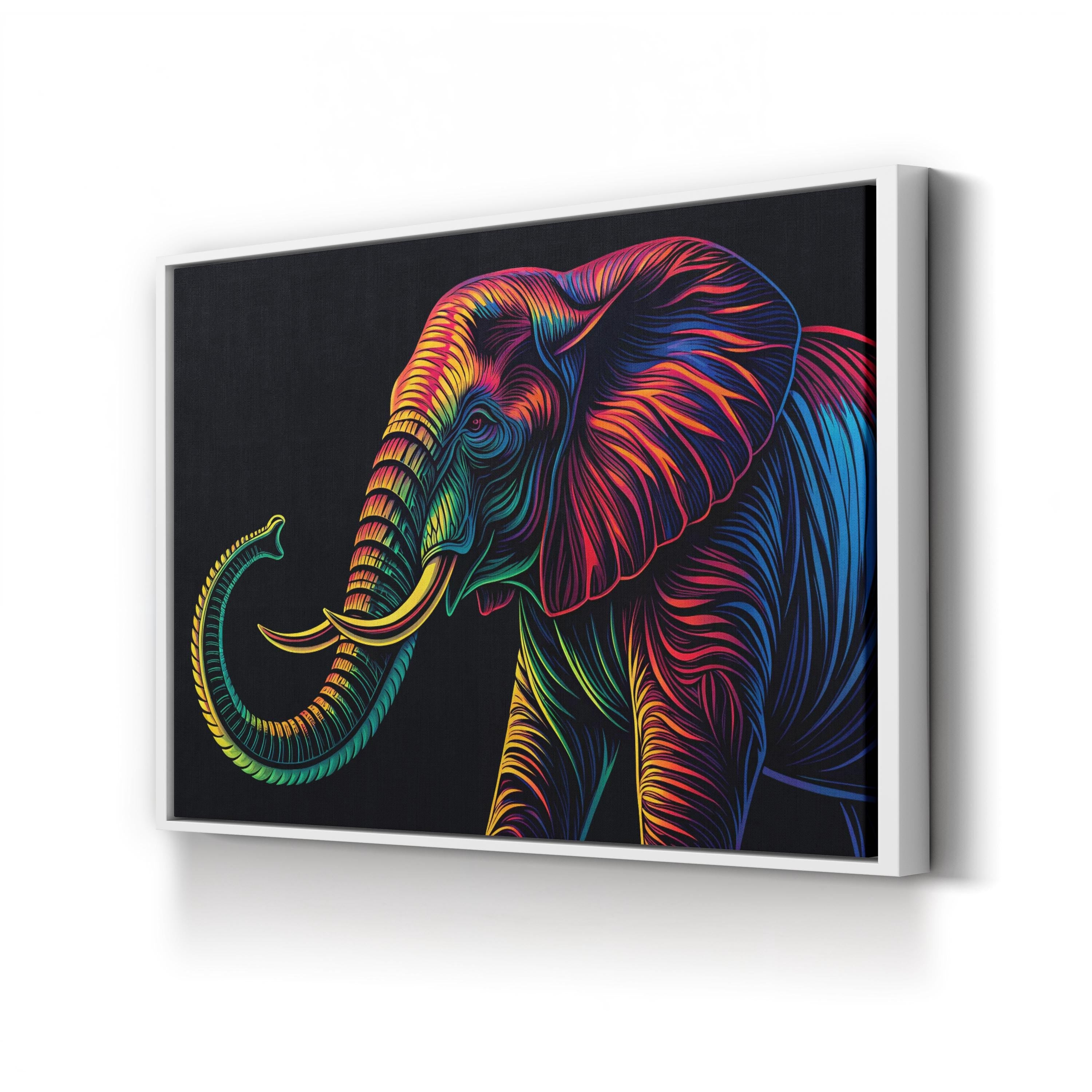 Elephant Pop Art Wall Art – Graffiti Style | Modern Abstract Wildlife Canvas Print