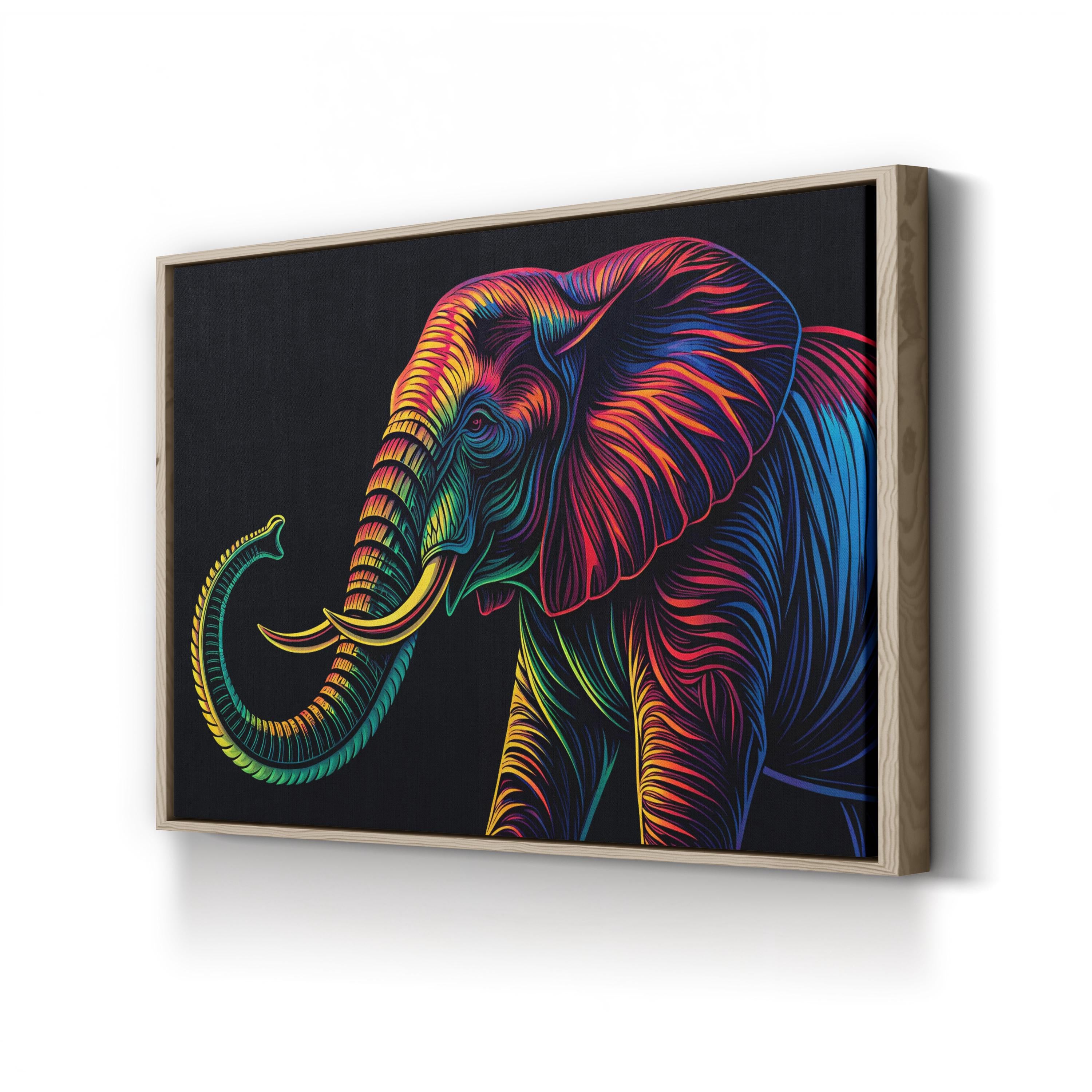 Elephant Pop Art Wall Art – Graffiti Style | Modern Abstract Wildlife Canvas Print