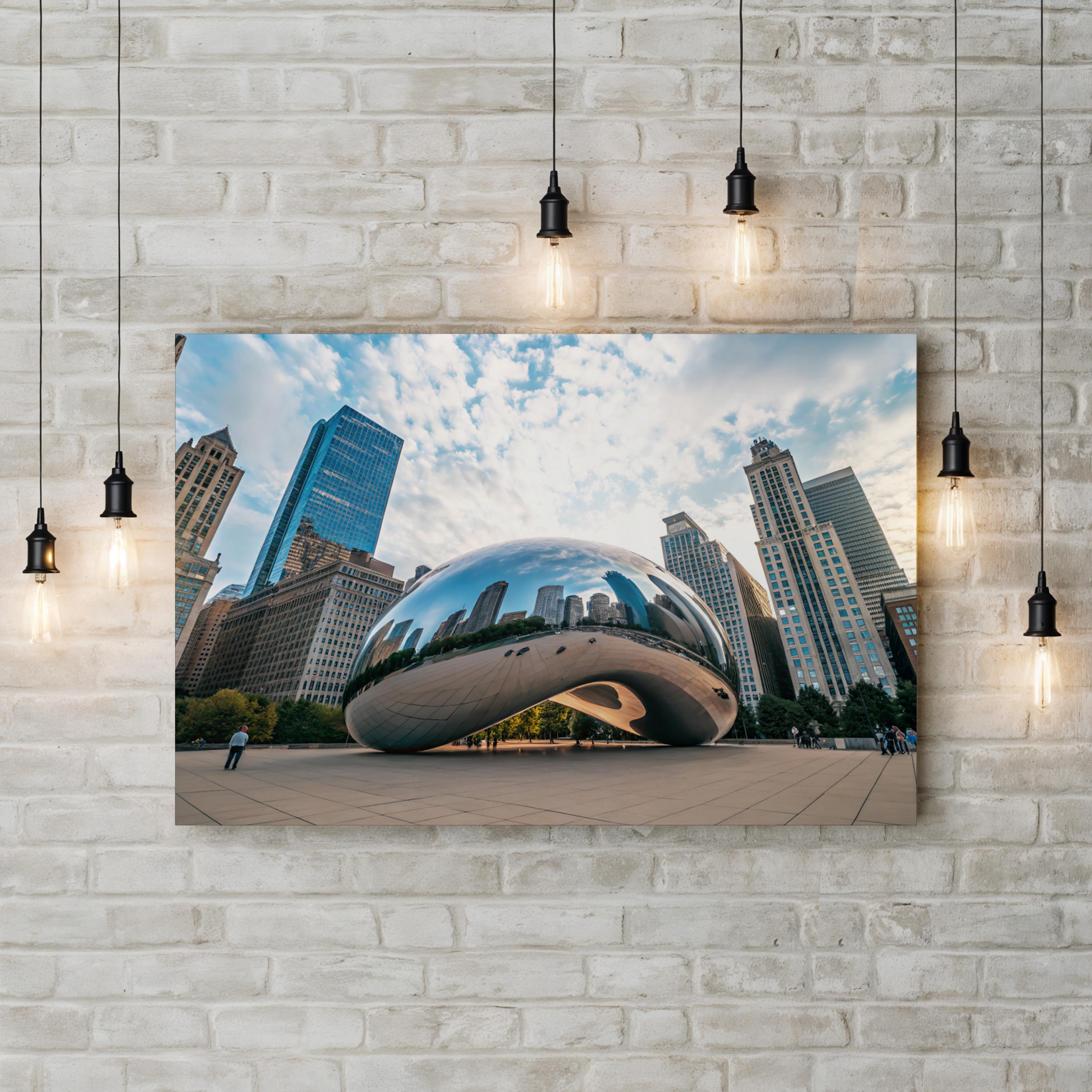 Cloud Gate in Millennium Park: Chicago Cityscape Photography