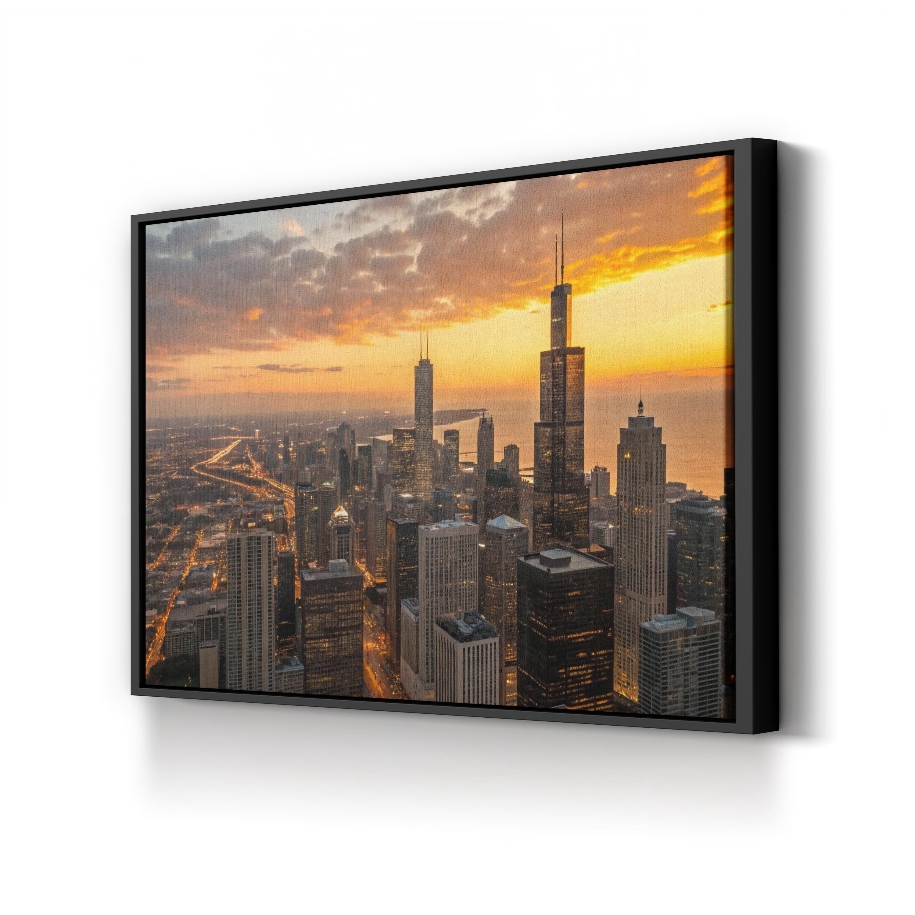 Chicago Cityscape at Golden Hour