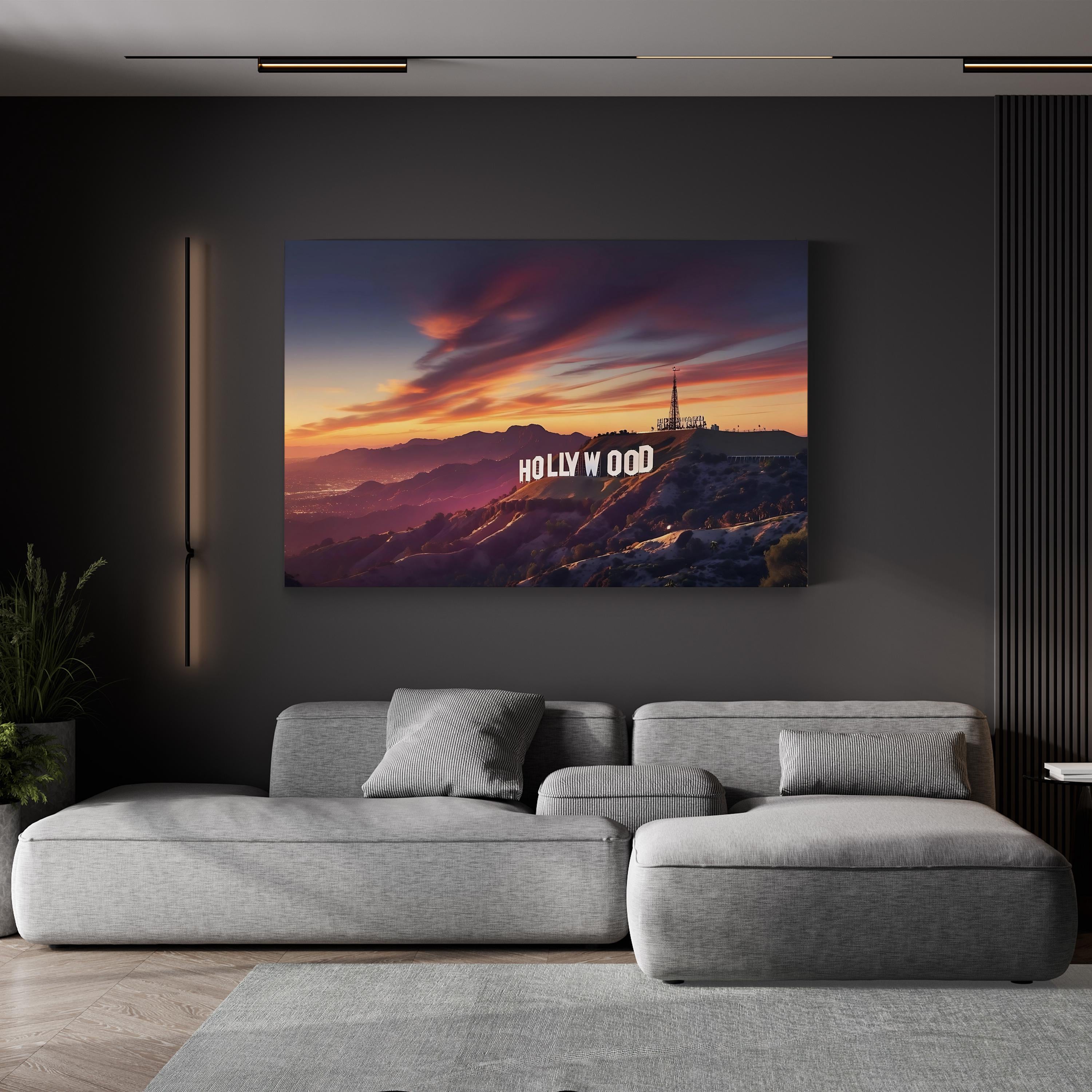 Hollywood Sign at Sunset Wall Art