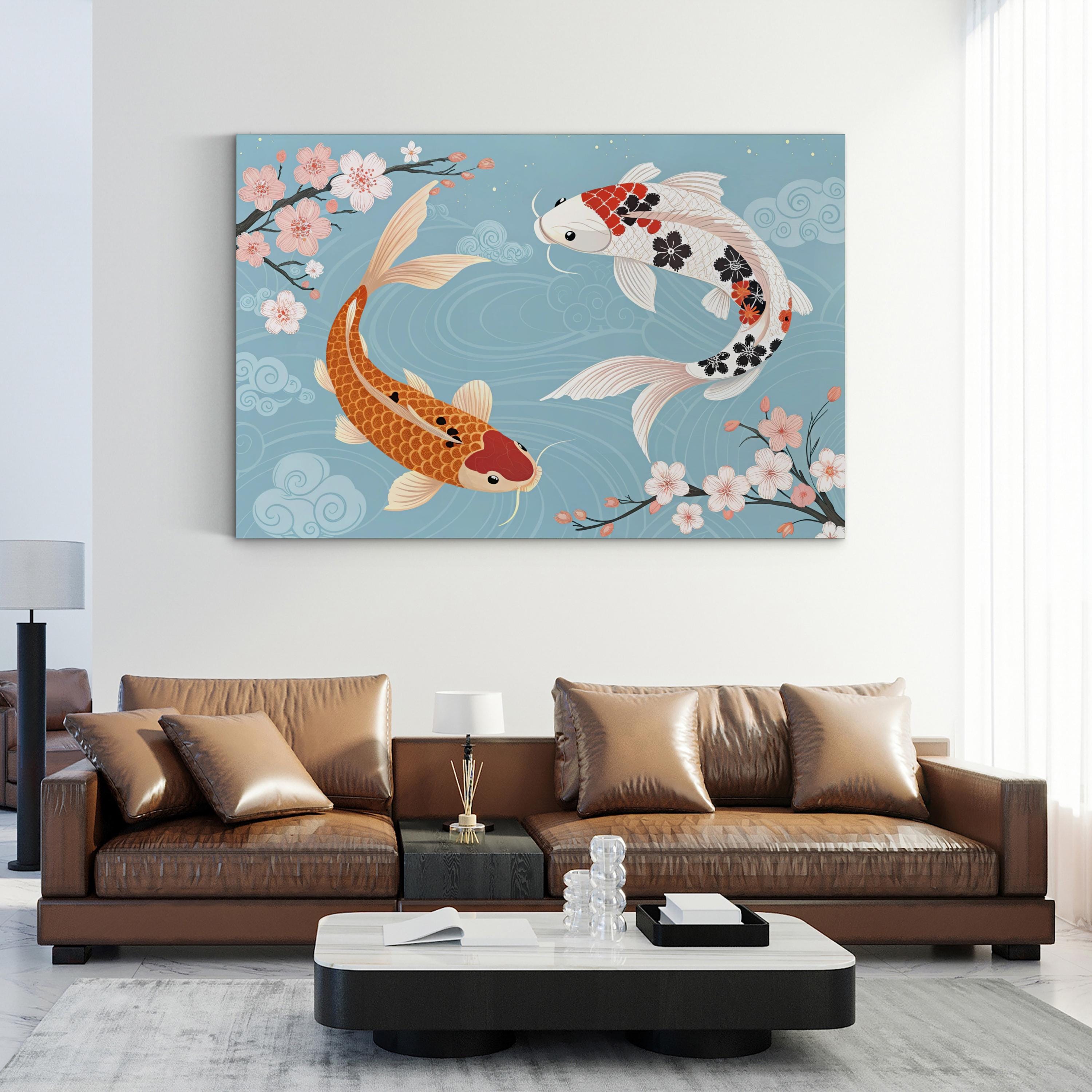 Japanese Koi Fish Wall Art