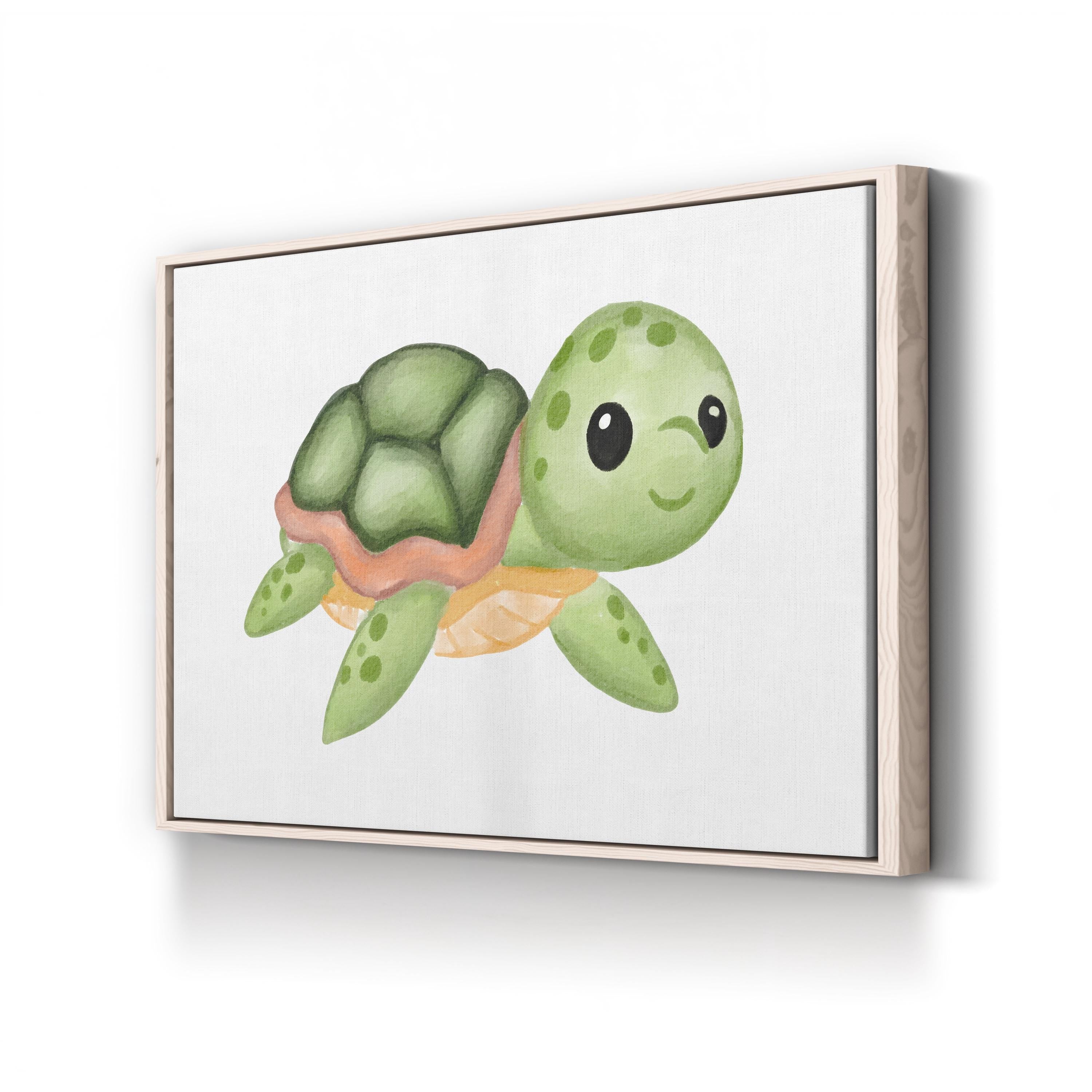 Watercolor Sea Turtle Nursery – Period Illustration Wall Art | Kids Room Canvas Print