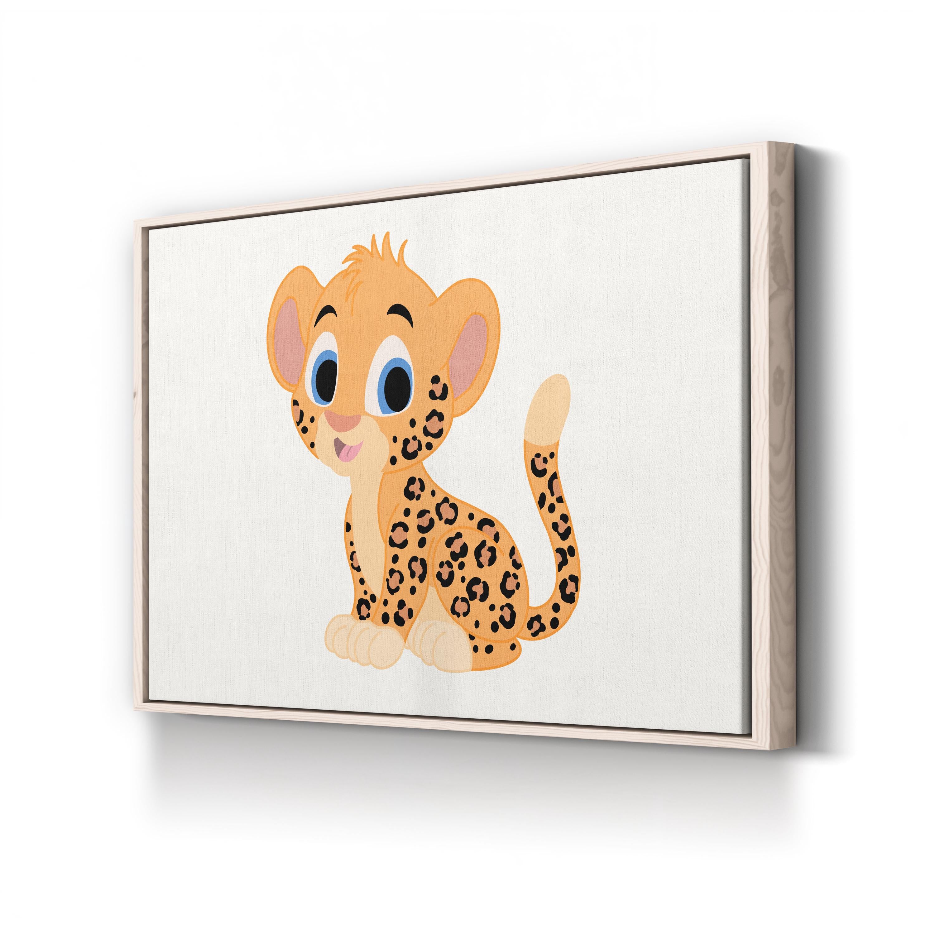 Safari Leopard Nursery Jungle Animal Wall Art | Baby & Kids Room Illustration