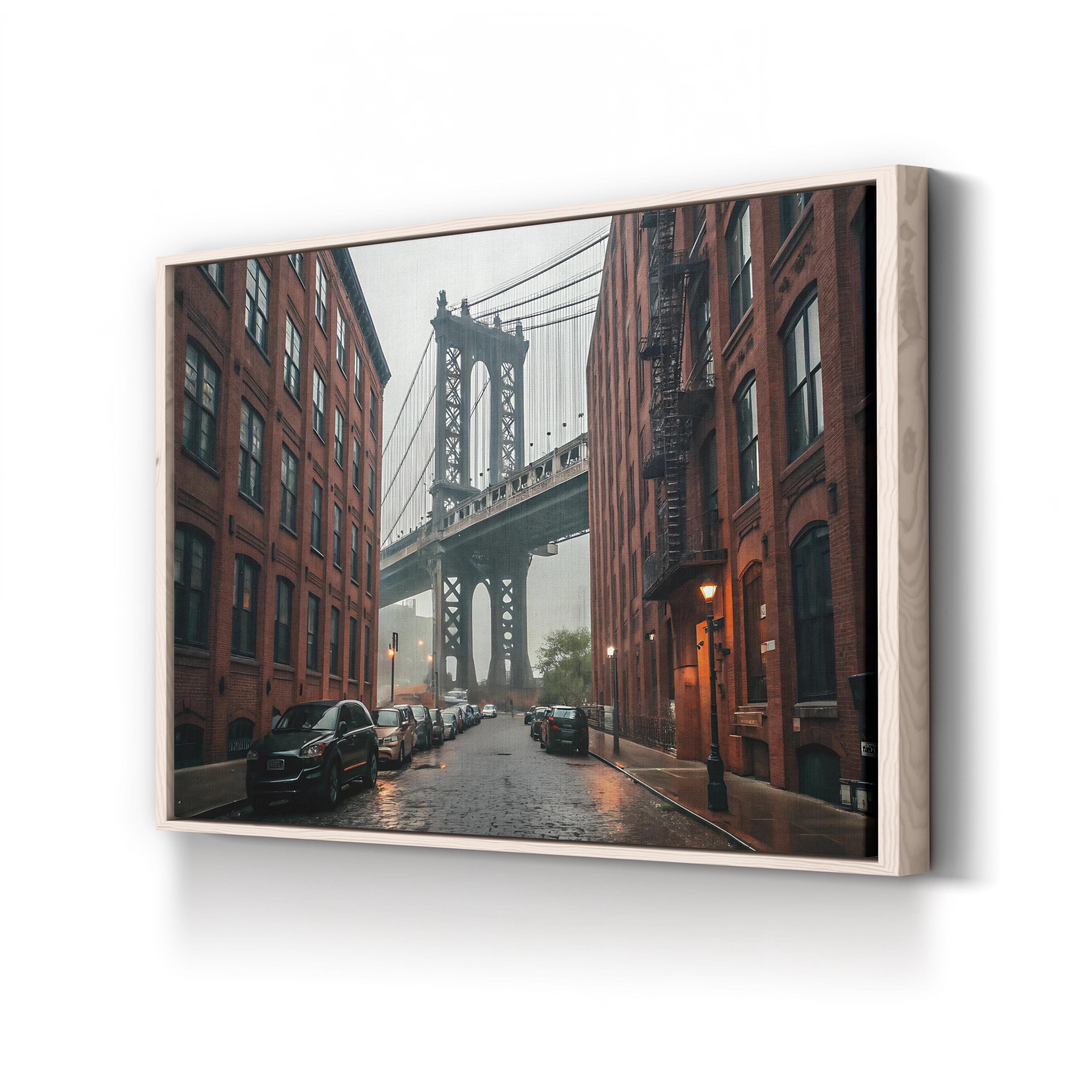 New York, Brooklyn, Dumbo, Manhattan Bridge and Empire State Building Wall Art by Michele Falzone