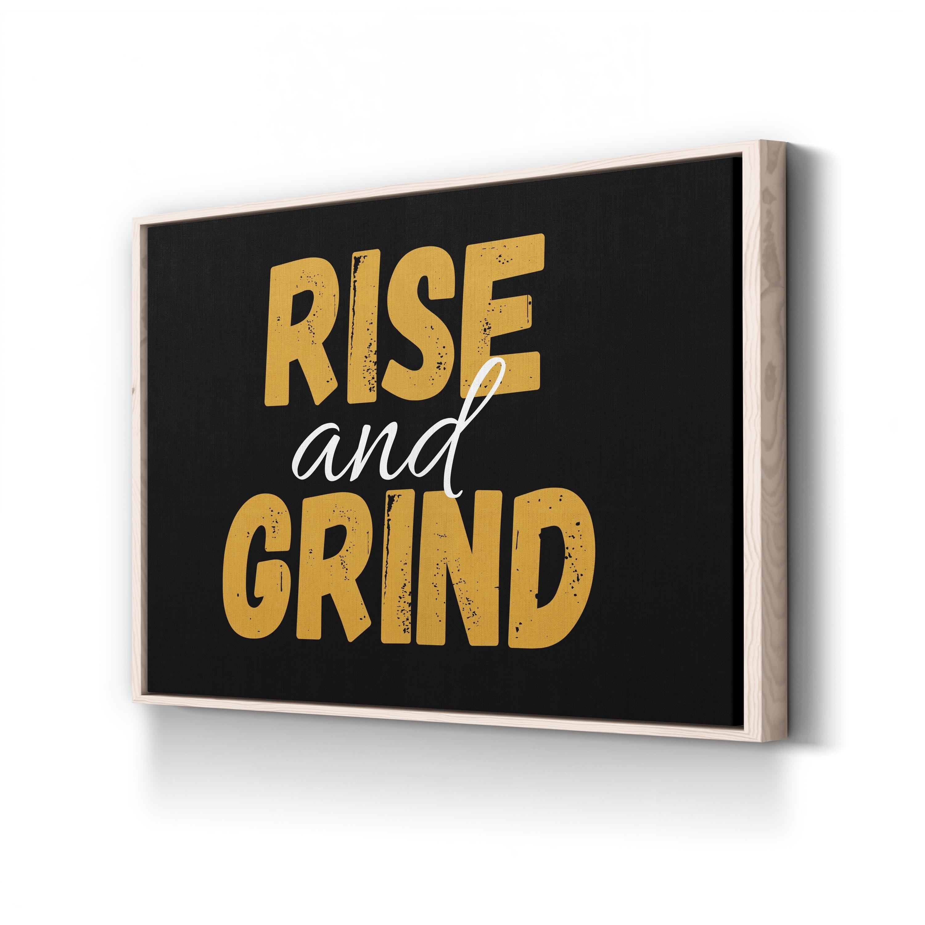 Rise and Grind Canvas Wall Art | Entrepreneur Office Decor Print