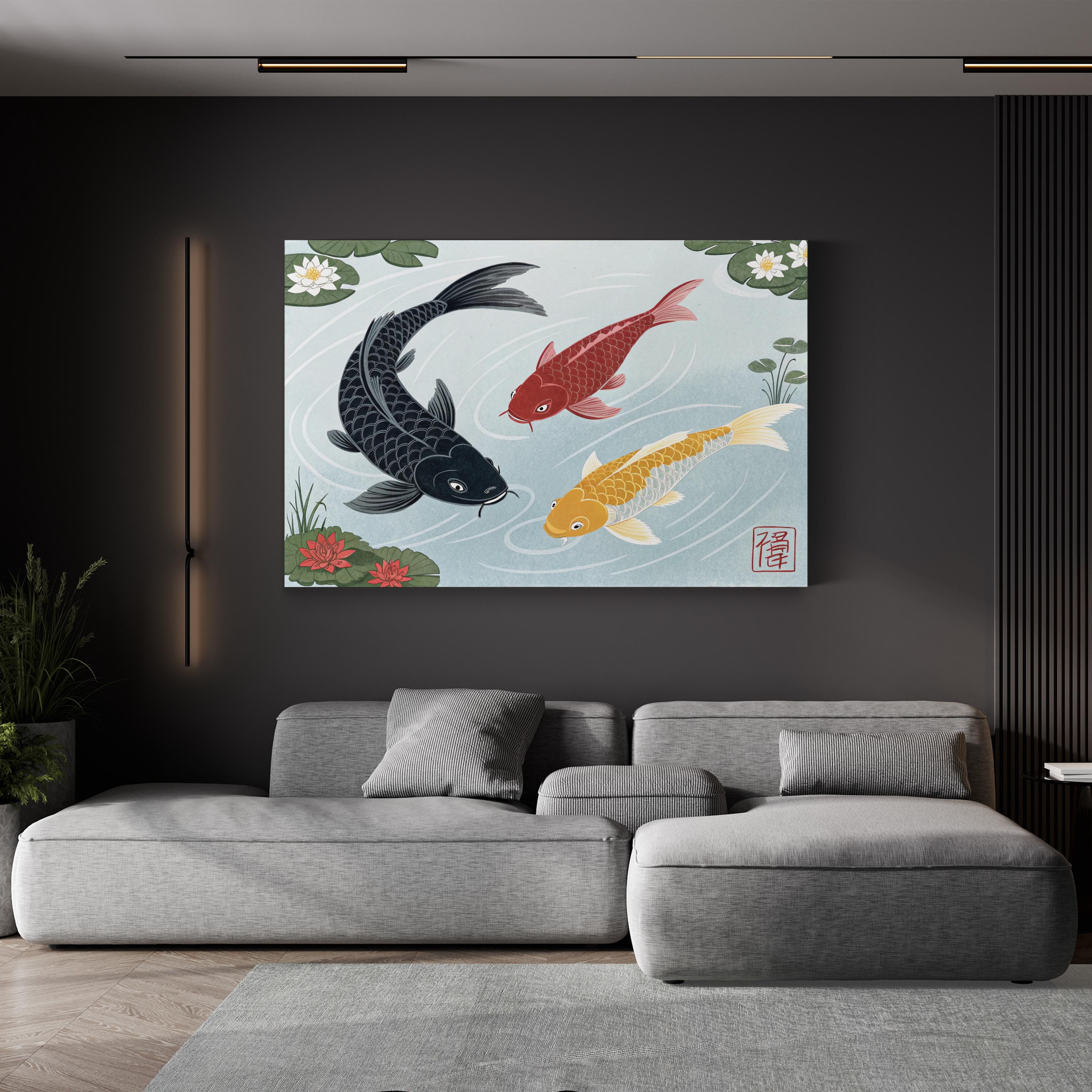 Japanese Koi Fish Wall Art