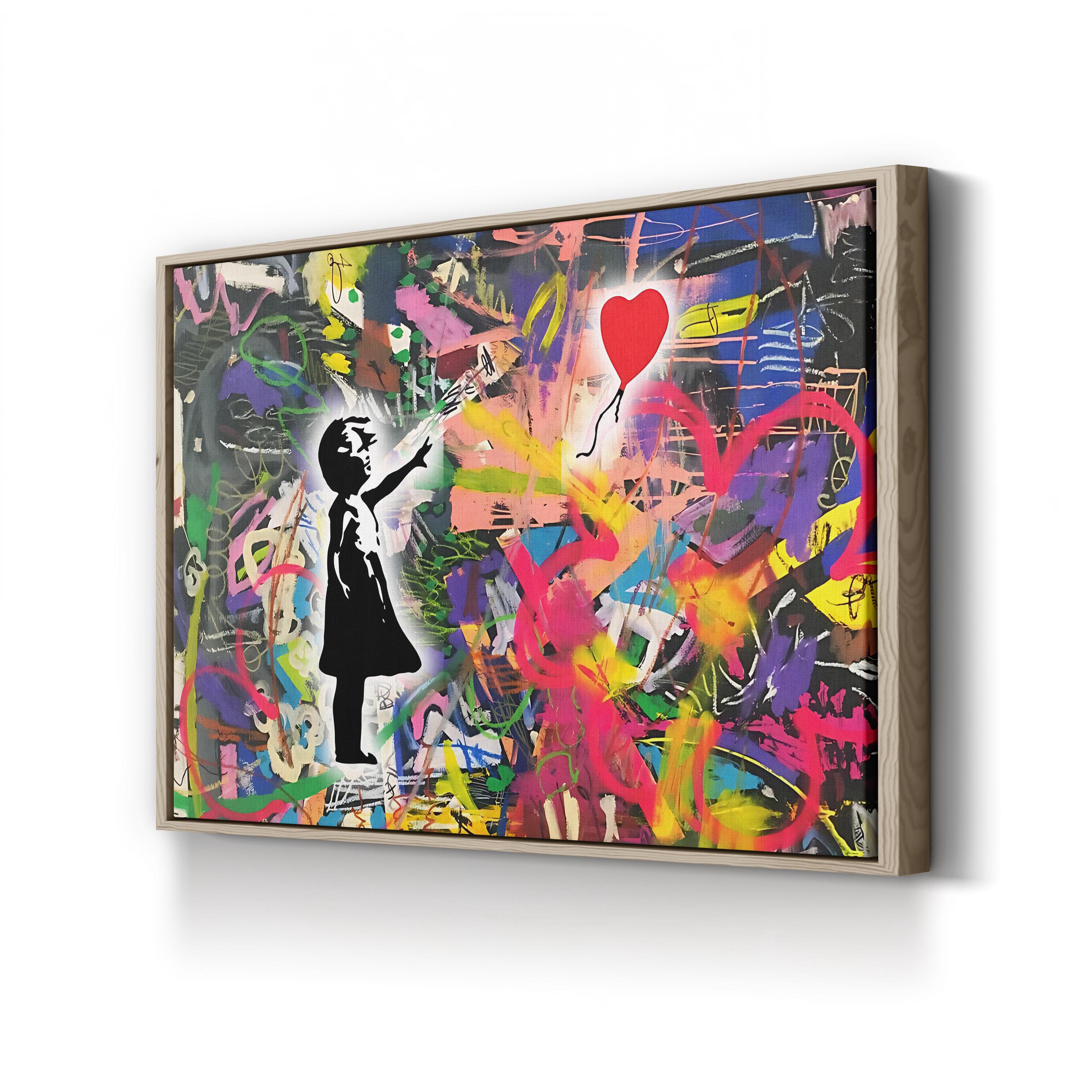 Banksy Urban Street Graffiti Style Balloon Girl Canvas Art