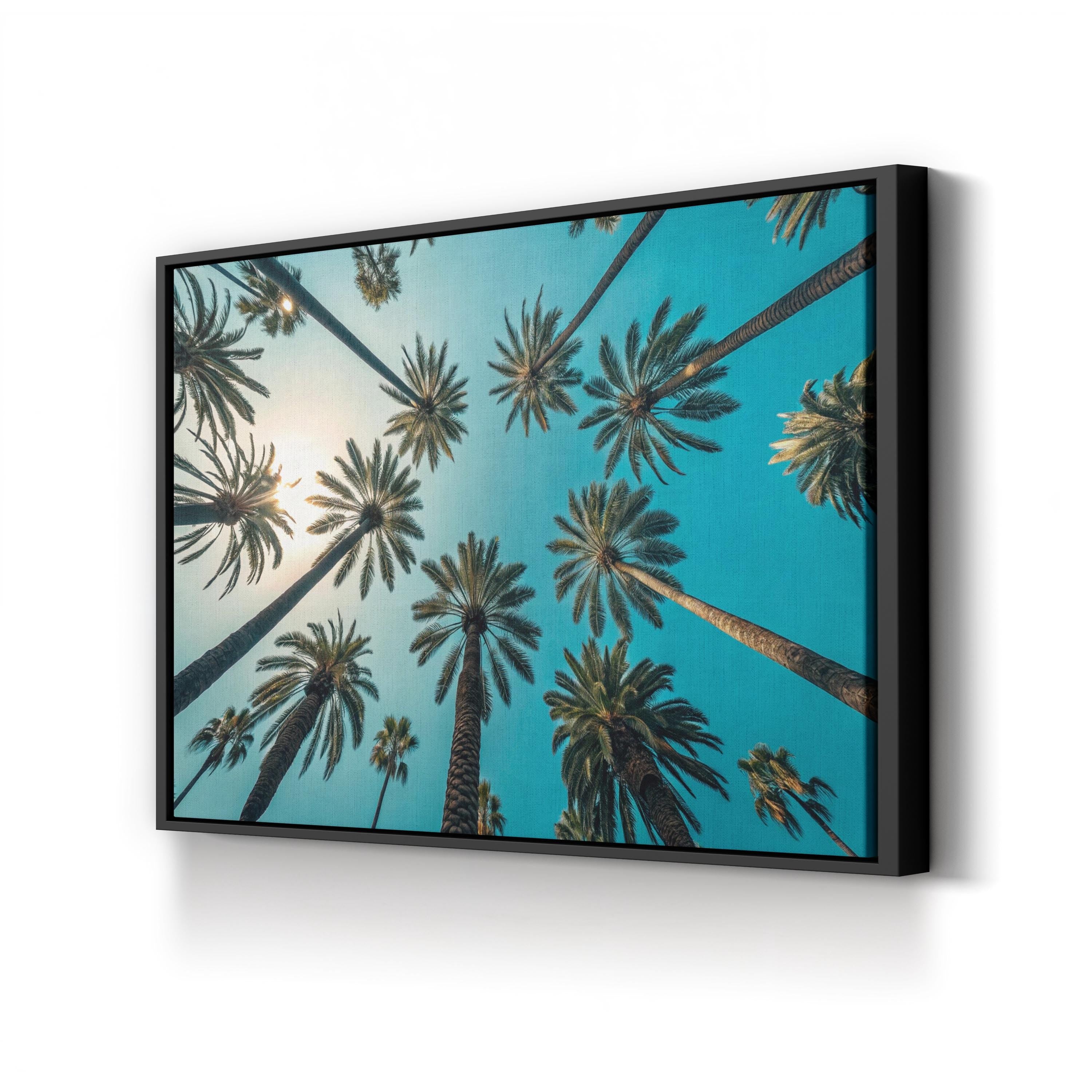 Los Angeles Sunset Wall Art | Palm Trees at Dusk, California Cityscape Canvas