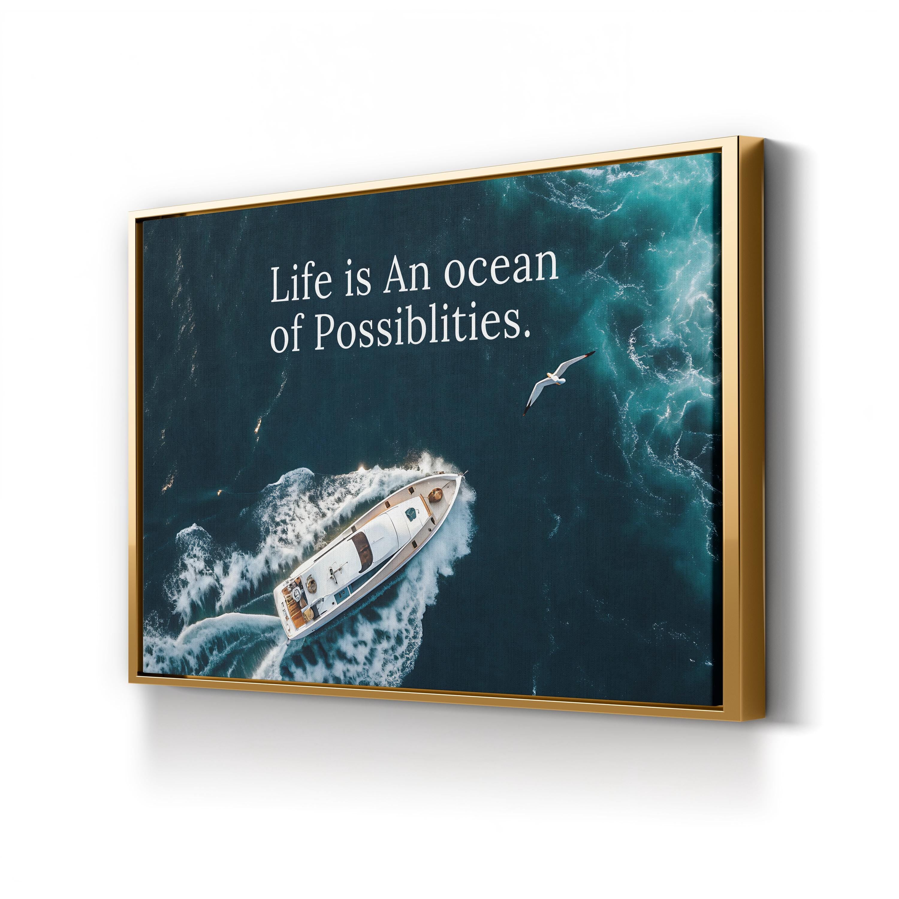 Ocean of Possibilities Motivational Quote Wall Art