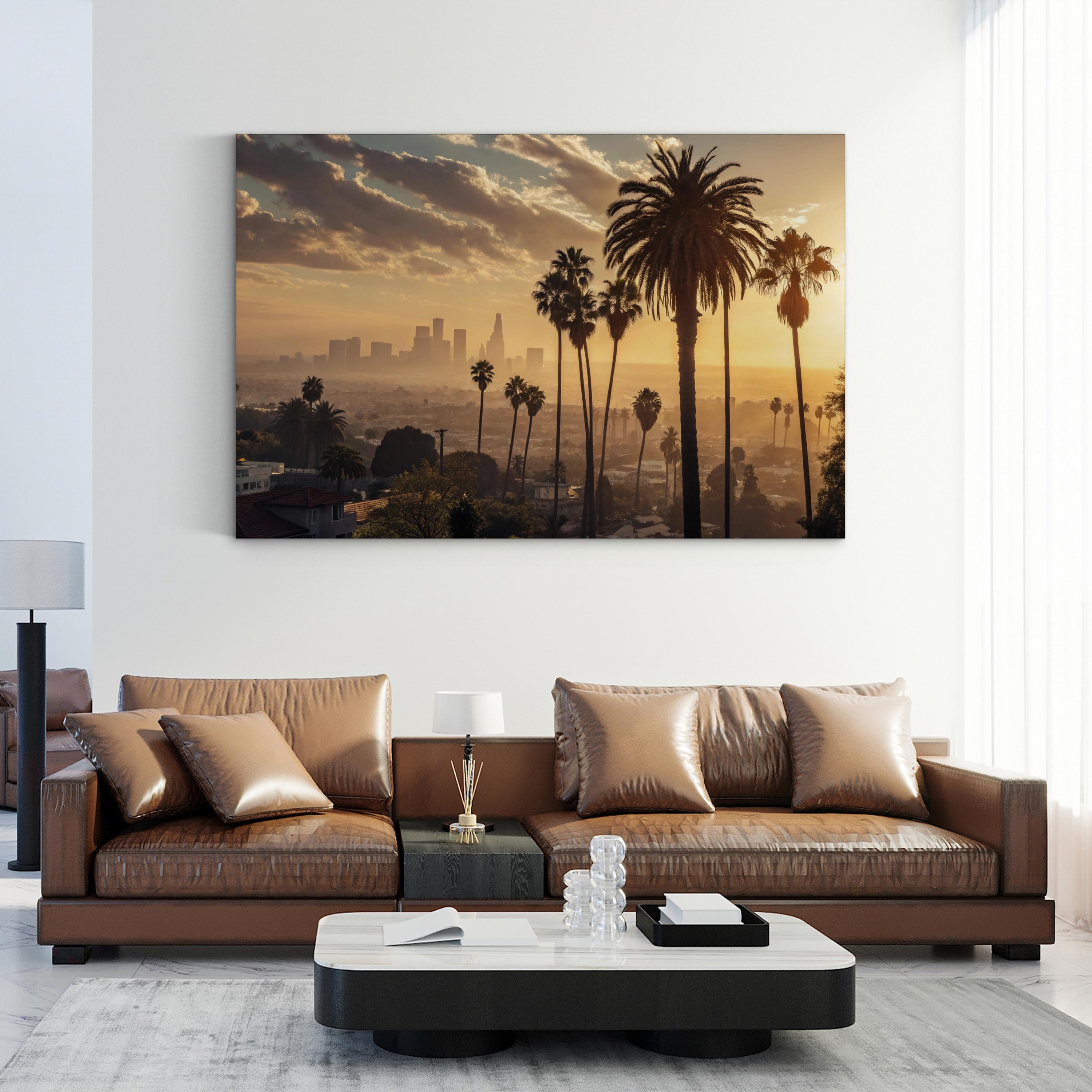Los Angeles Palm Trees Wall Art | California Coastal Photography Canvas