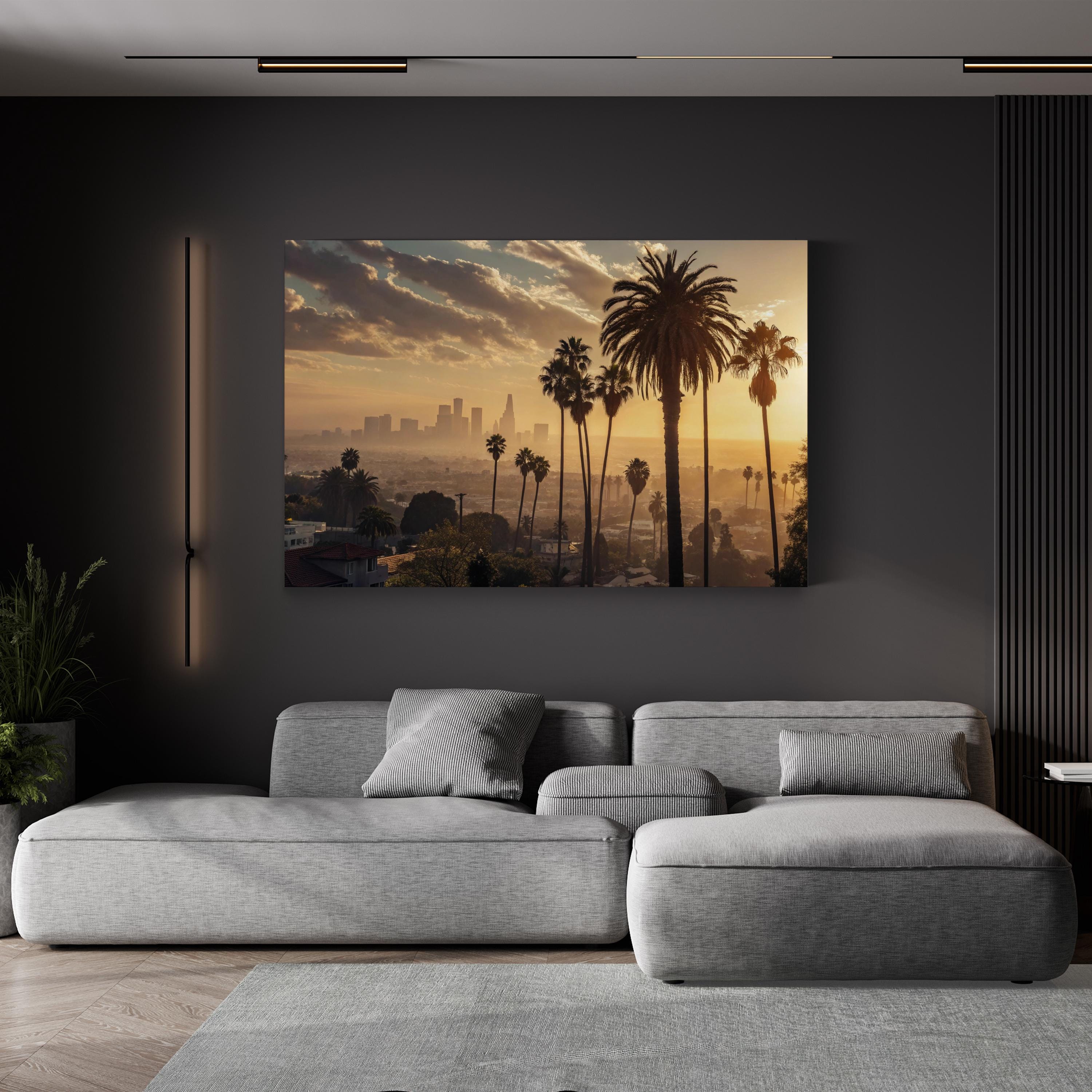 Los Angeles Palm Trees Wall Art | California Coastal Photography Canvas