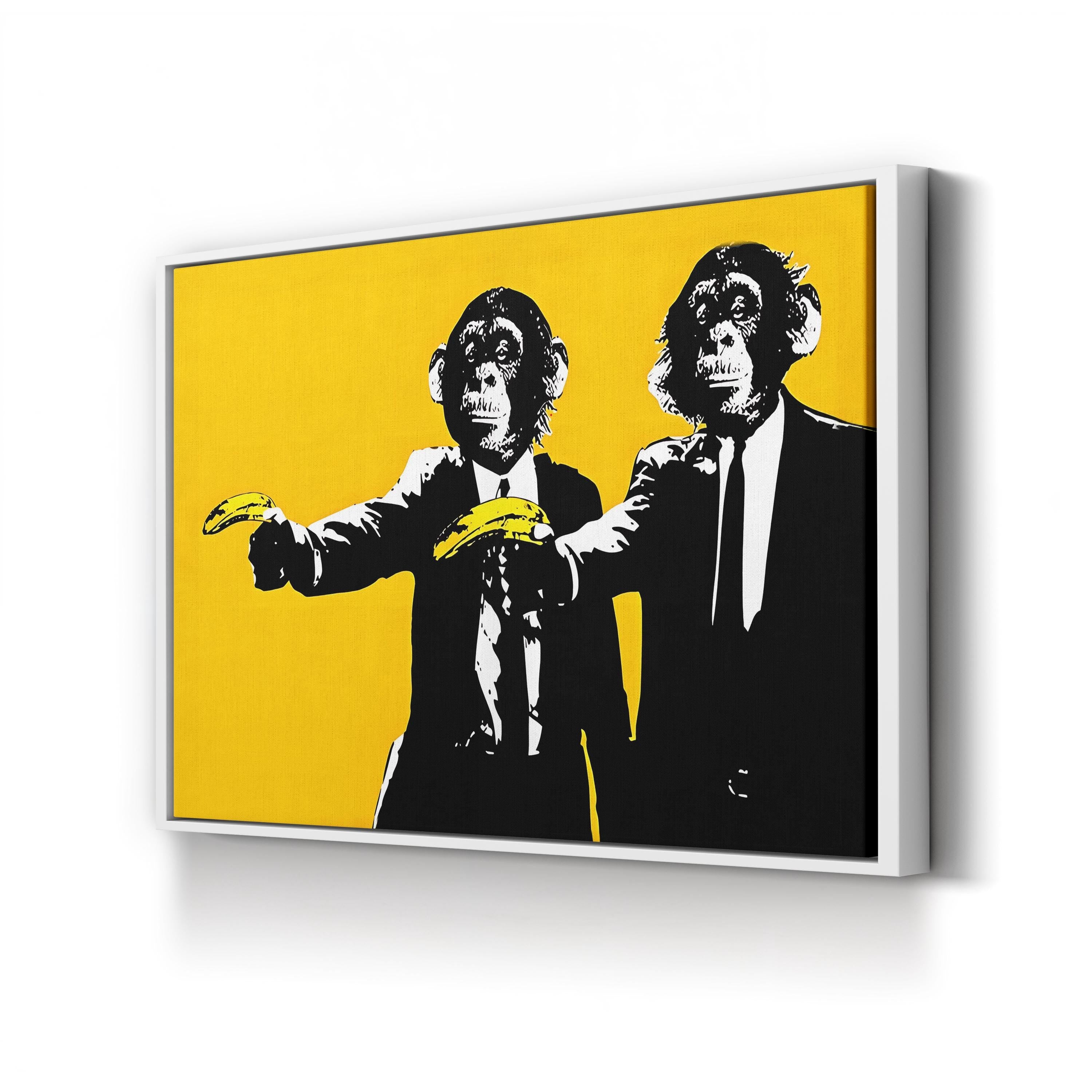 Banksy Graffiti Pop Art Monkeys Pulp Fiction Canvas Art