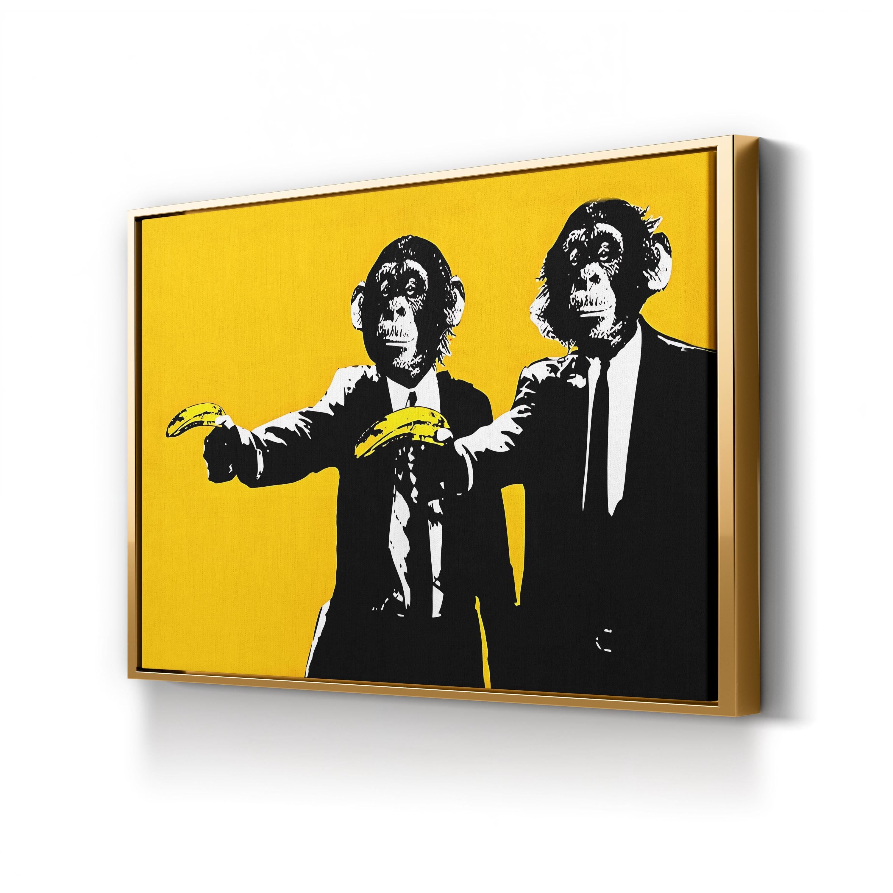 Banksy Graffiti Pop Art Monkeys Pulp Fiction Canvas Art