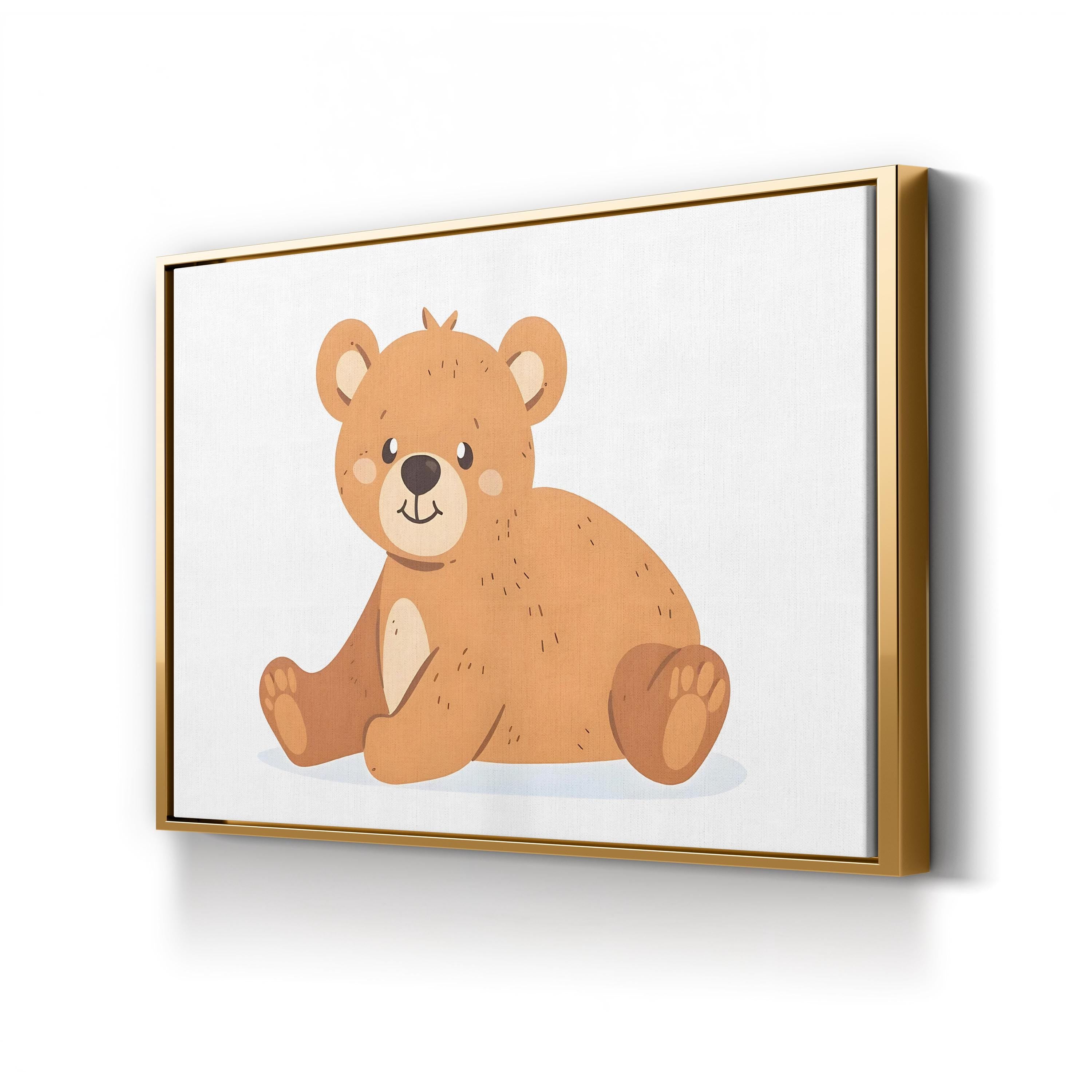 Cute Bear Nursery Wall Art: Woodland Animal Illustration Print