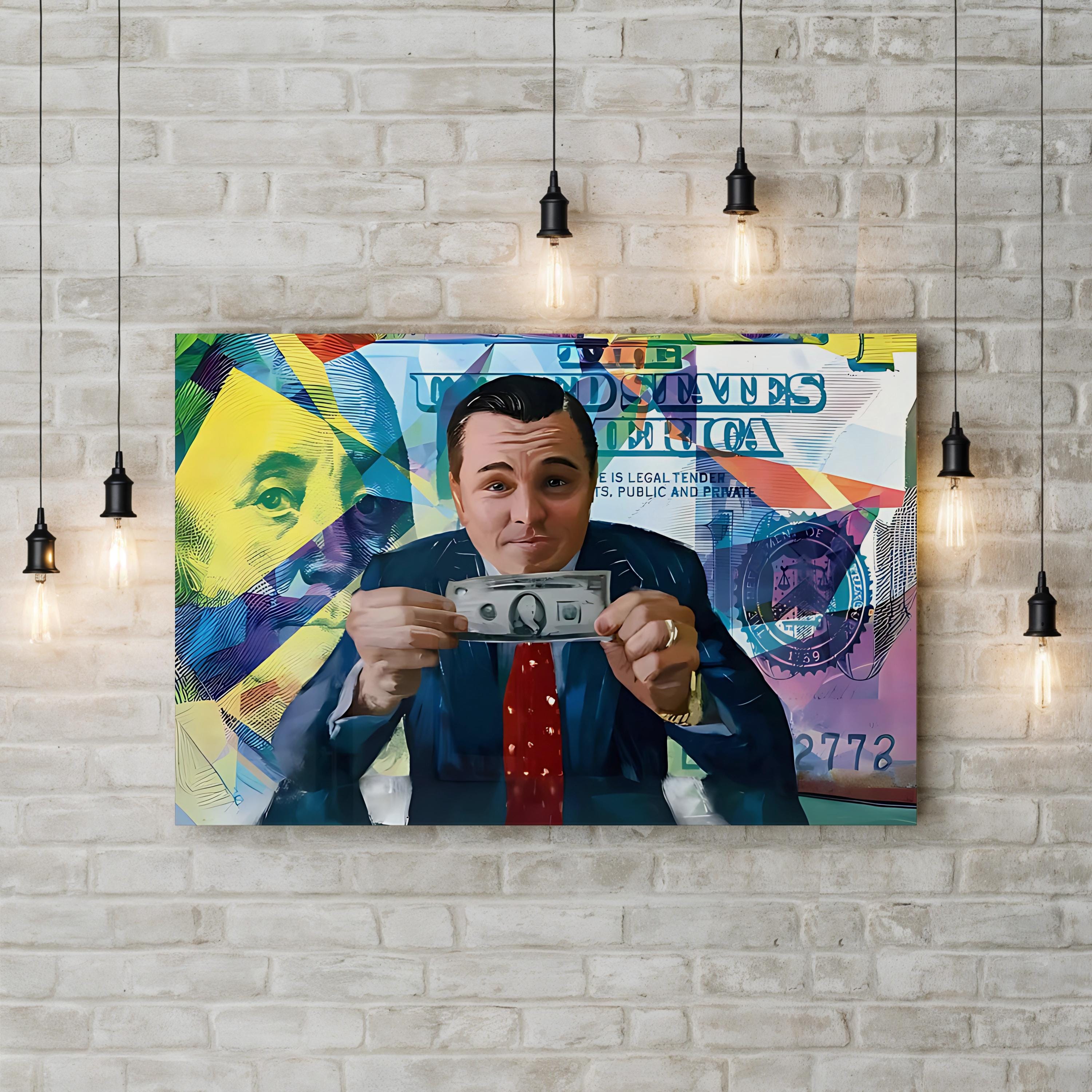 Money-Themed Pop Art Canvas Wall Art | Wall Street–Inspired Abstract Finance Artwork