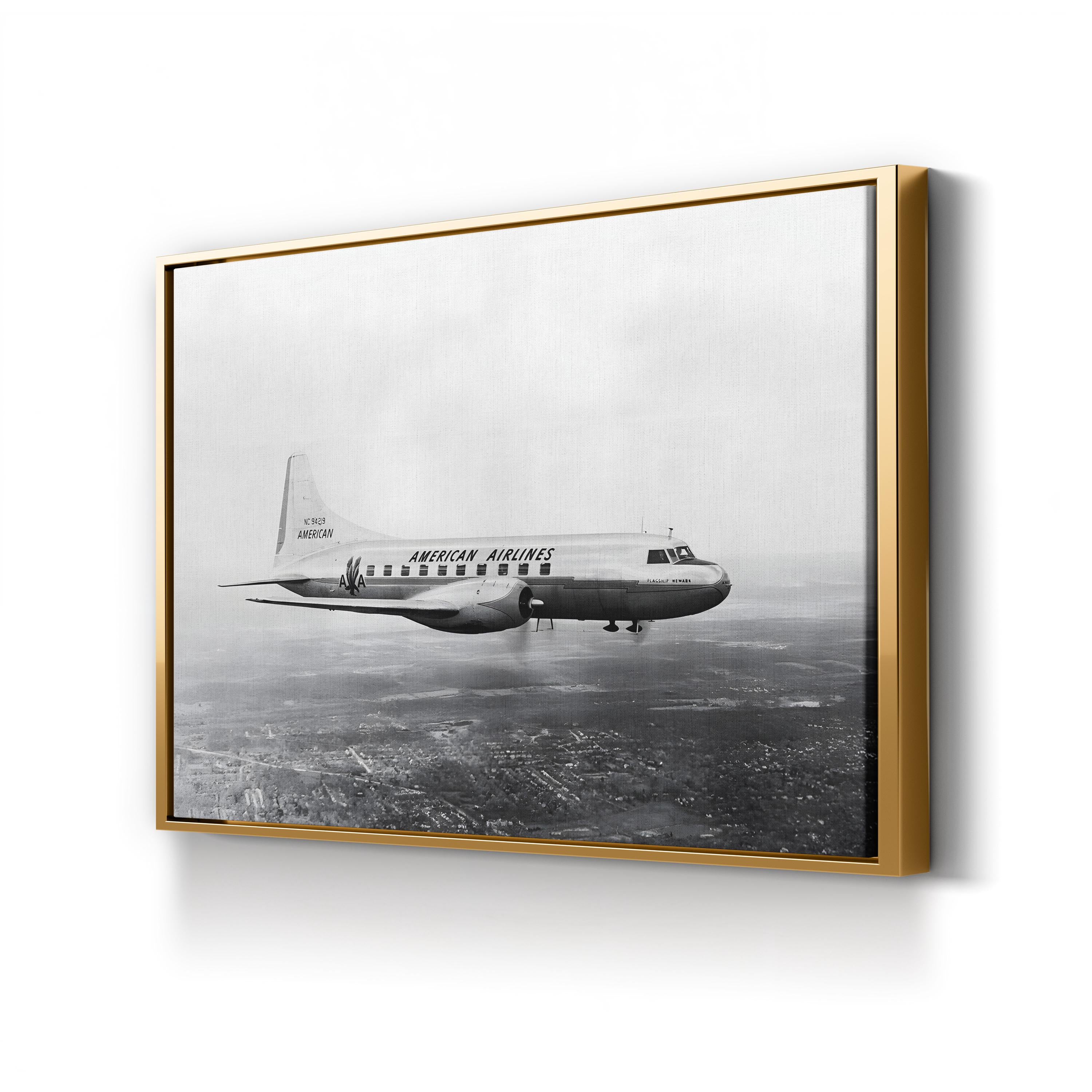 American Airlines Convair, 1950s – Vintage Photography Wall Art | Vintage Aviation Canvas Print