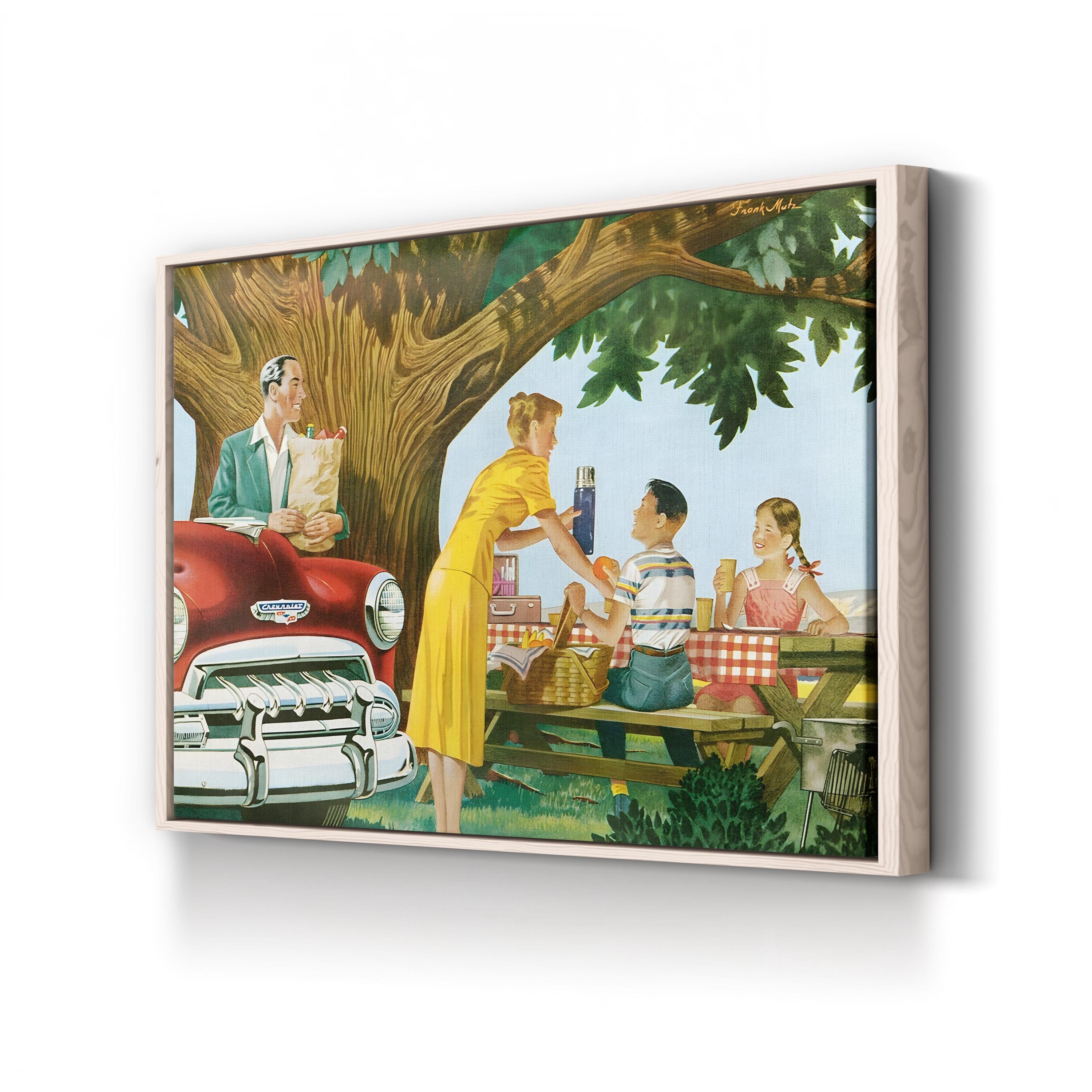 1950s Chrysler Automobile Ad – Period Advertisement Wall Art | Vintage Automotive Canvas Print