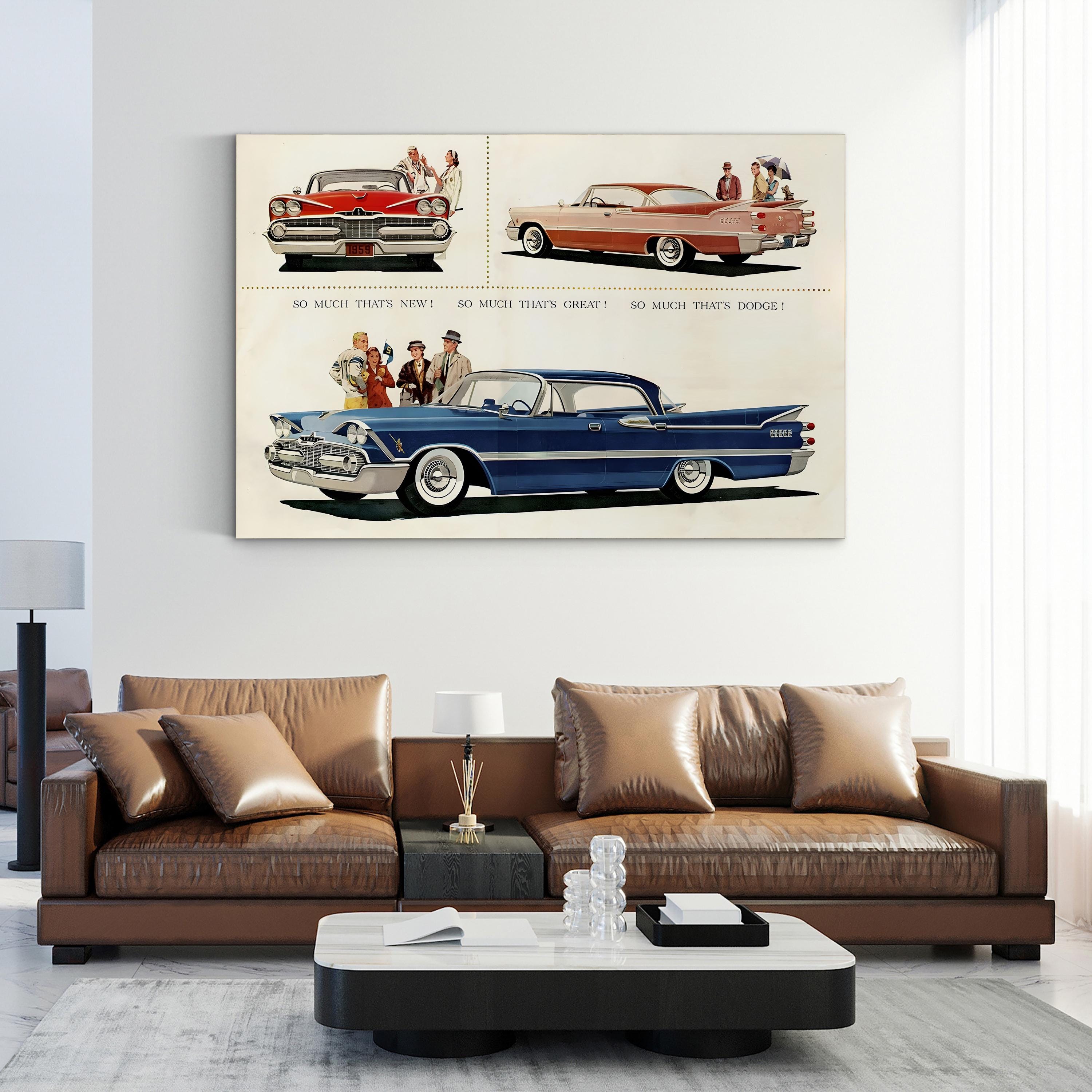 1950s Dodge Car Ad Poster – Period Advertisement Wall Art | Vintage Automotive Canvas Print
