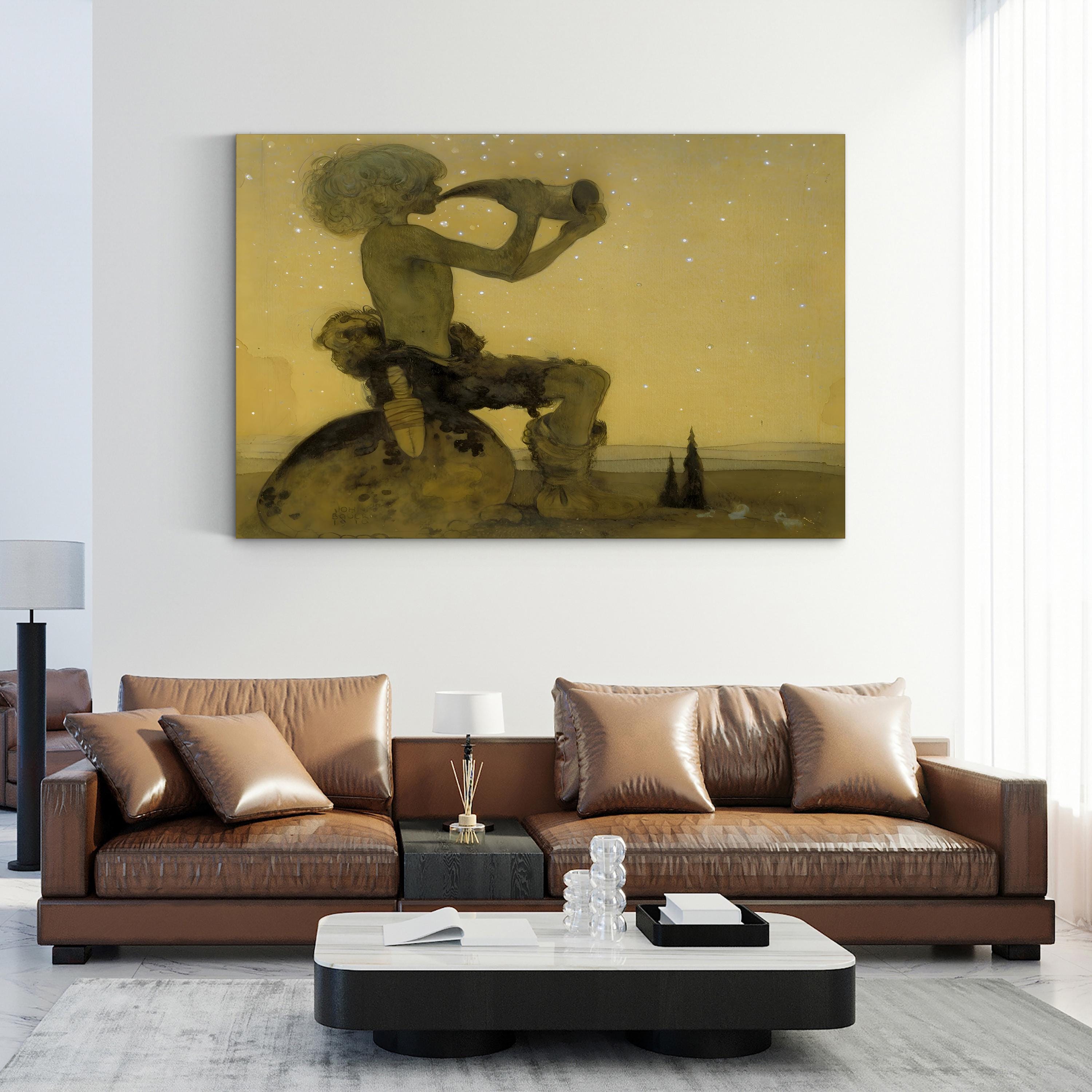 A Fairy Shepherd, 1910 – Nordic Folklore Illustration Wall Art by John Bauer