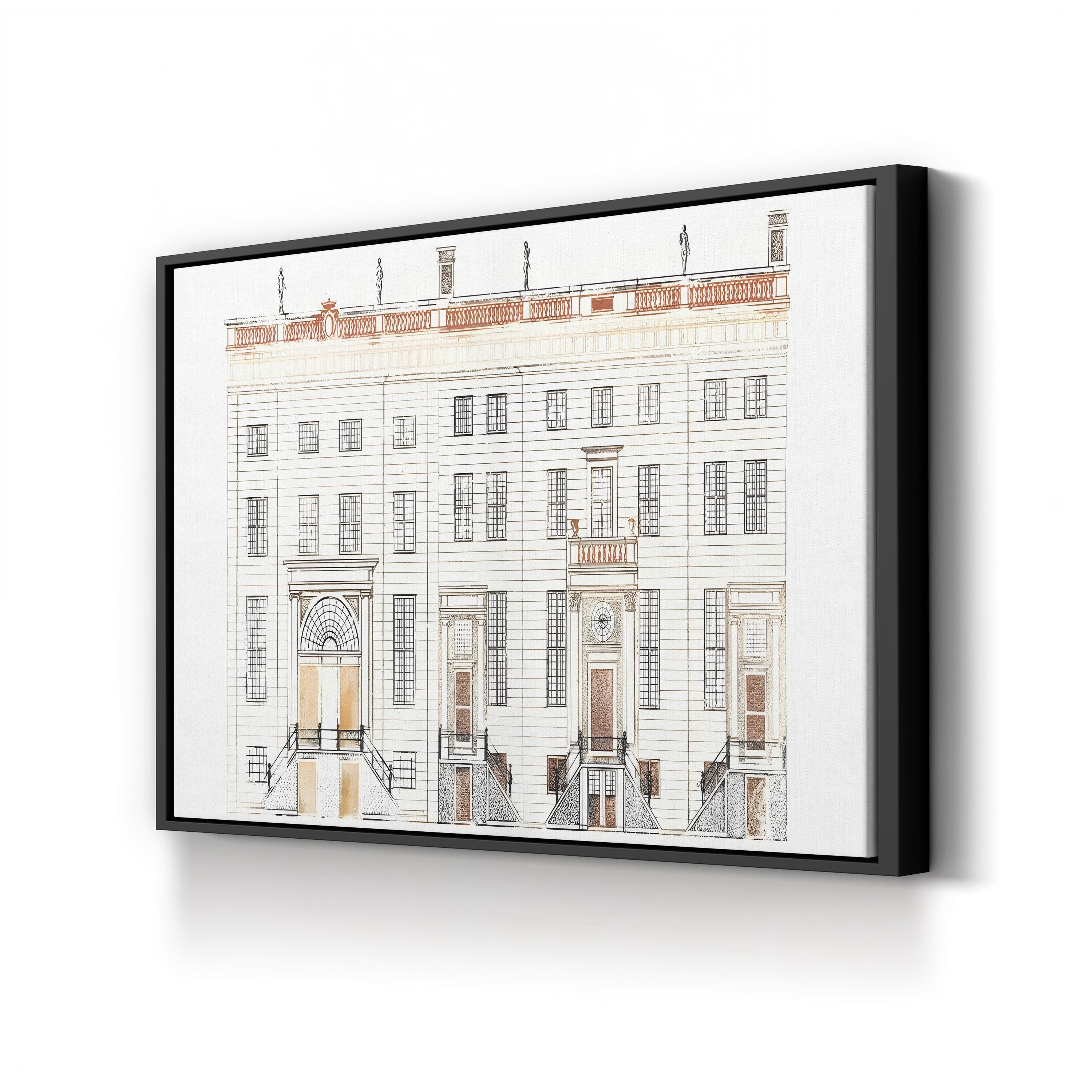 Amsterdam Canal Houses V Wall Art by Johan Teyler – Dutch Architectural Cityscape Print
